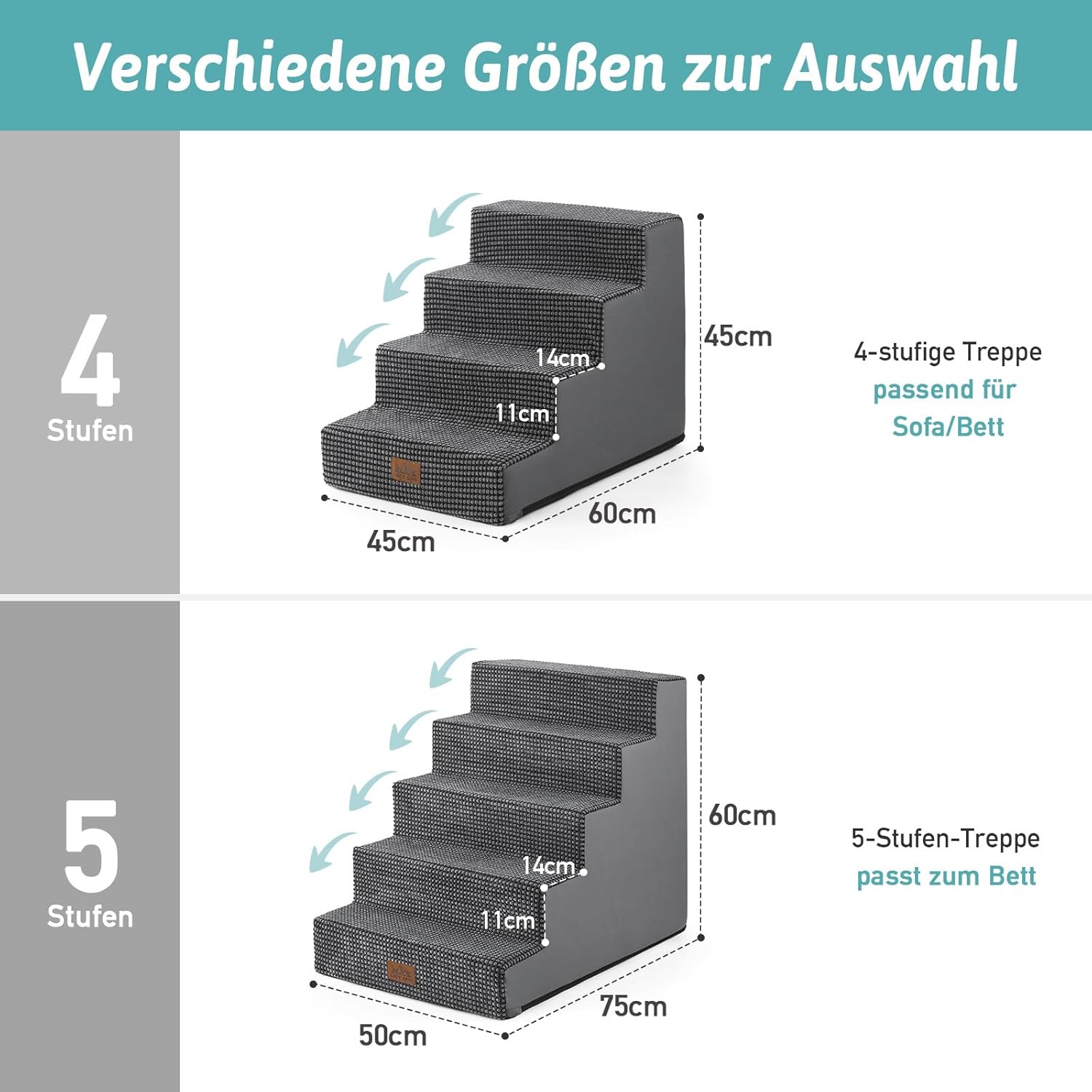 Detalle 1 de COZY KISS Hundetreppe 45cm für Sofa
