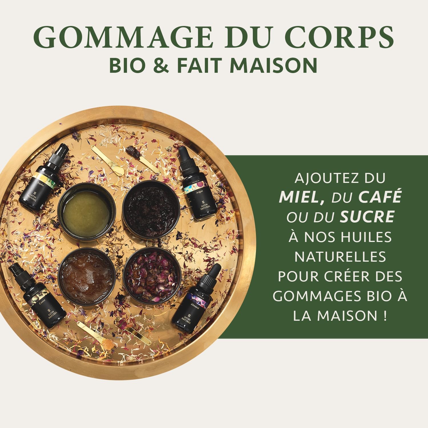 Thumbnail 5 de Satin Naturel Coffret Beauté 5x30 ml : huile d’argan, ricin, amande & jojoba + gommage corps