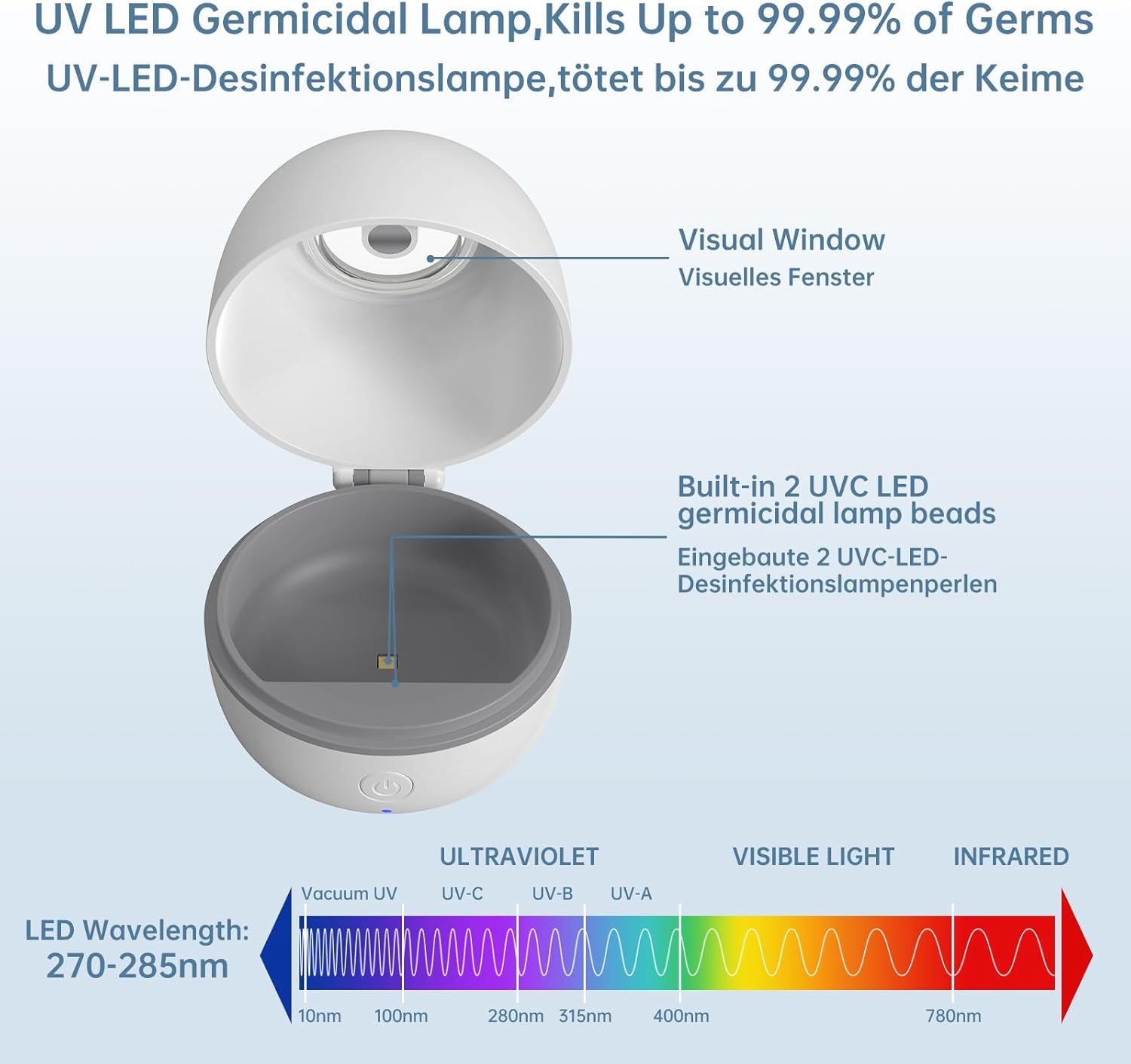 Thumbnail 3 de MOMMED Dummy Steriliser (Portable UV-C) – UV dummy steriliser with 3-minute cycles