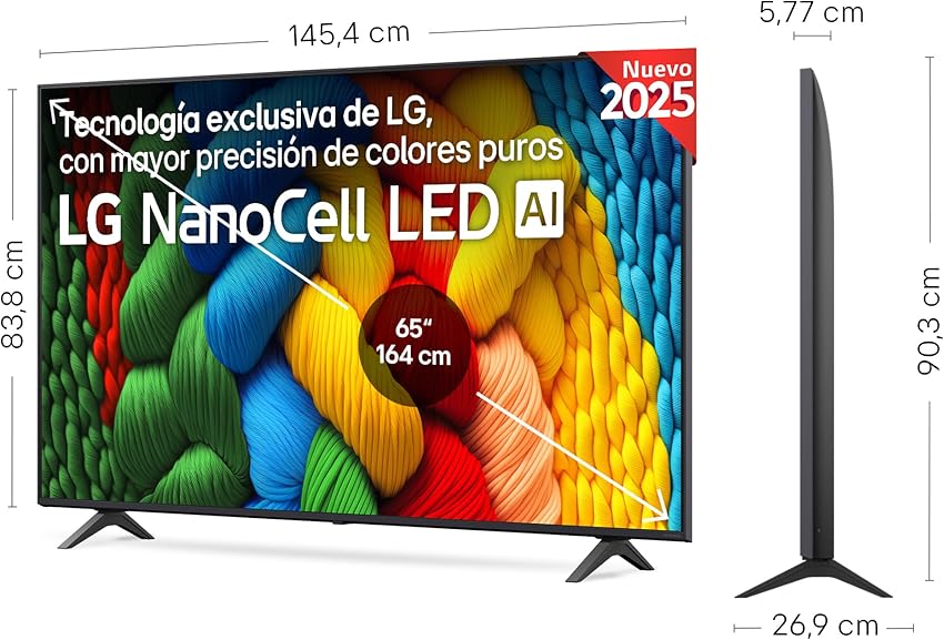 Thumbnail 1 de LG 65NANO80A6B TV 4K NanoCell 65"