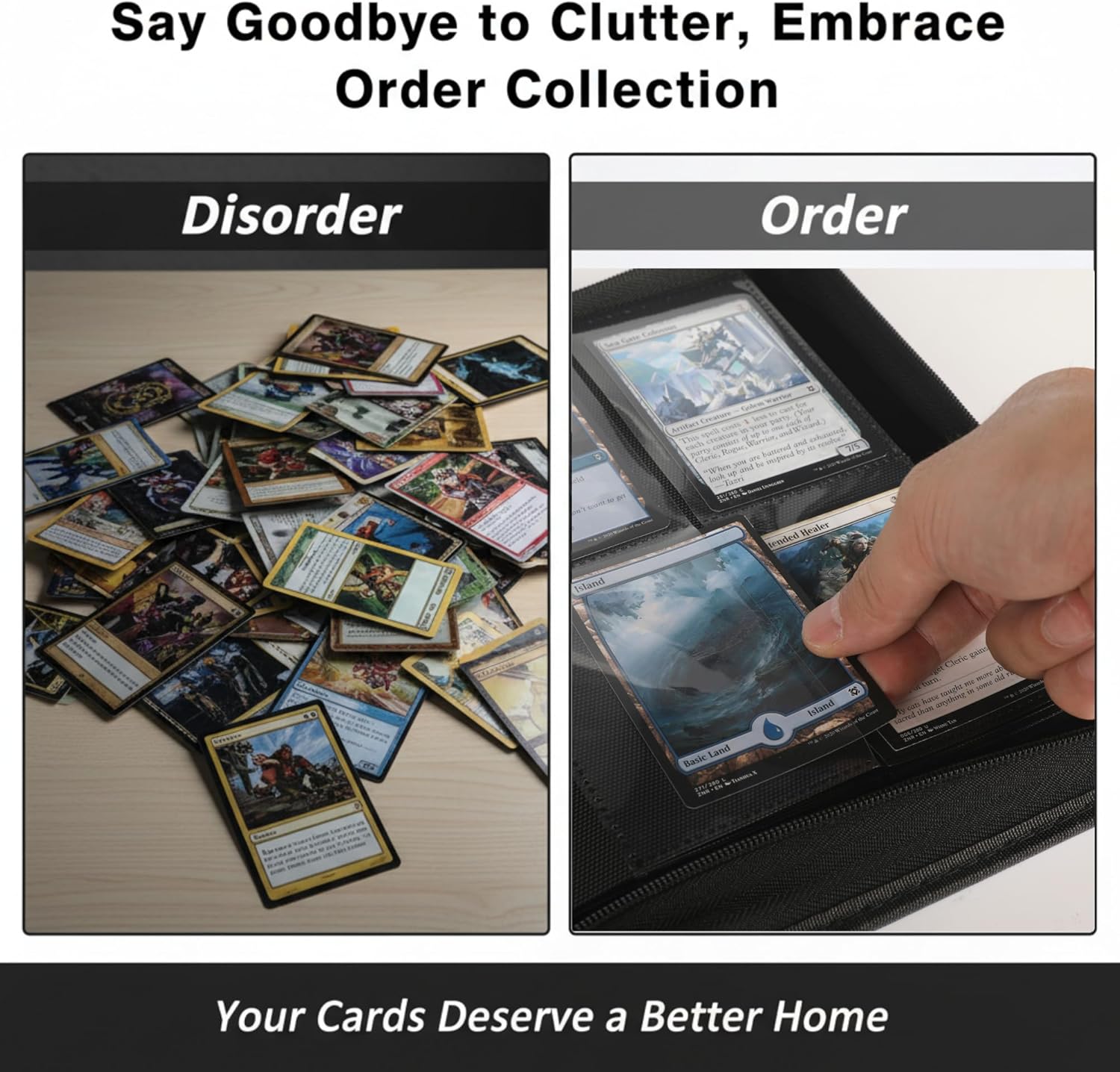 Thumbnail 5 de KUOOKING 336 Card Binder (4-Pocket Zipper Binder) for MTG, TCG & Sports Cards
