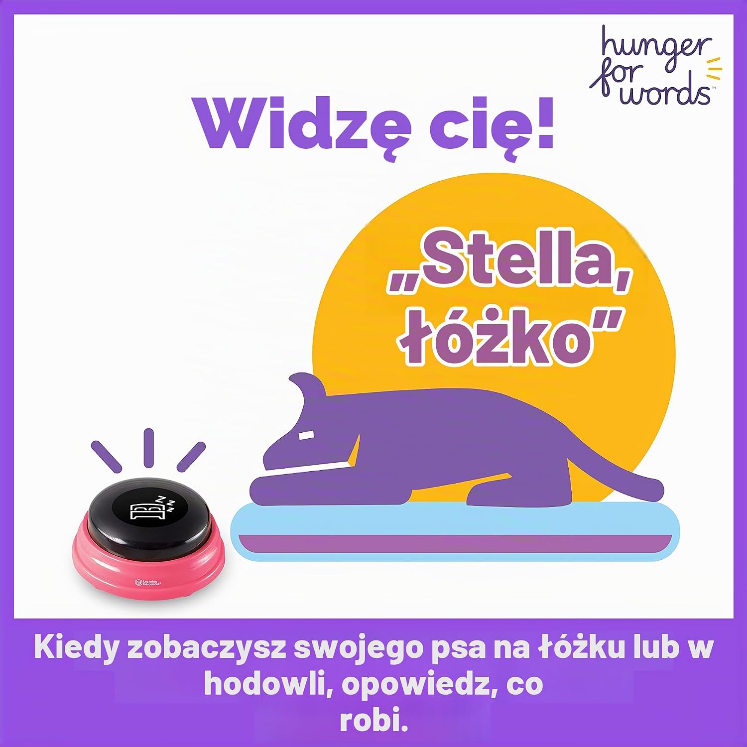 Detalle de Hunger for Words Talking Pet Next Words Locations – zestaw 3 nagrywalnych przycisków dla psa