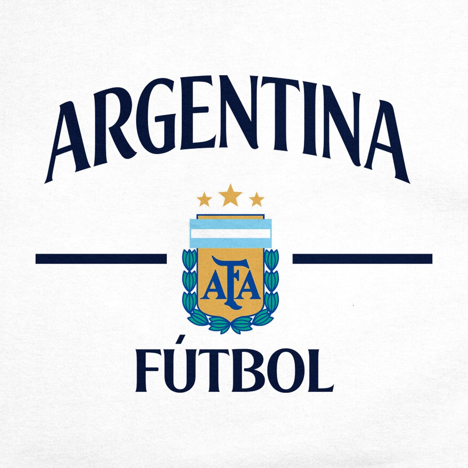 Detalle de Icon Sports Officially Licensed Argentine Football Association Soccer Cotton T-Shirt (Unisex Adult)