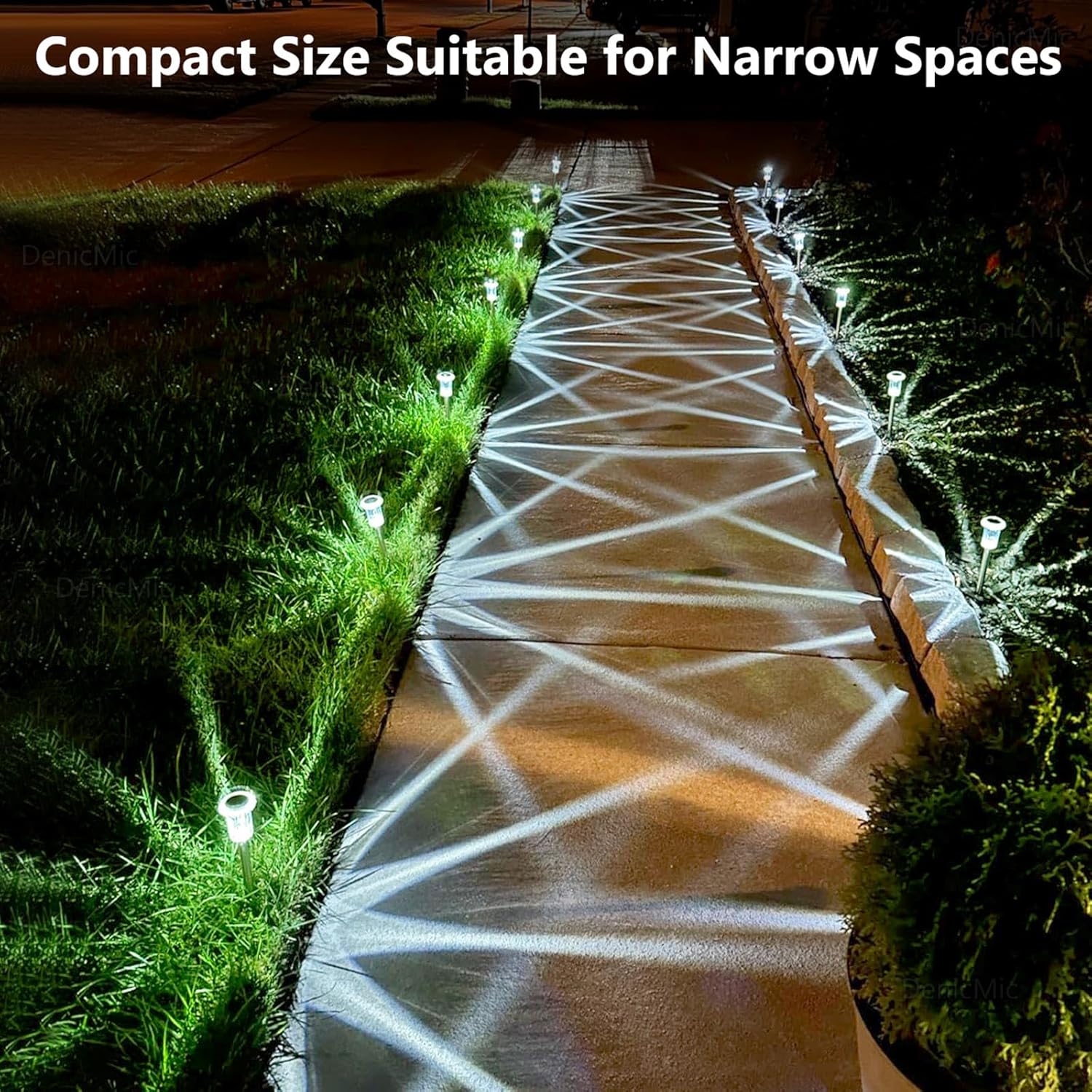 Thumbnail 6 de DenicMic Solar Lights Outdoor 10-Pack (6000K Cold White) Waterproof Stake Lights