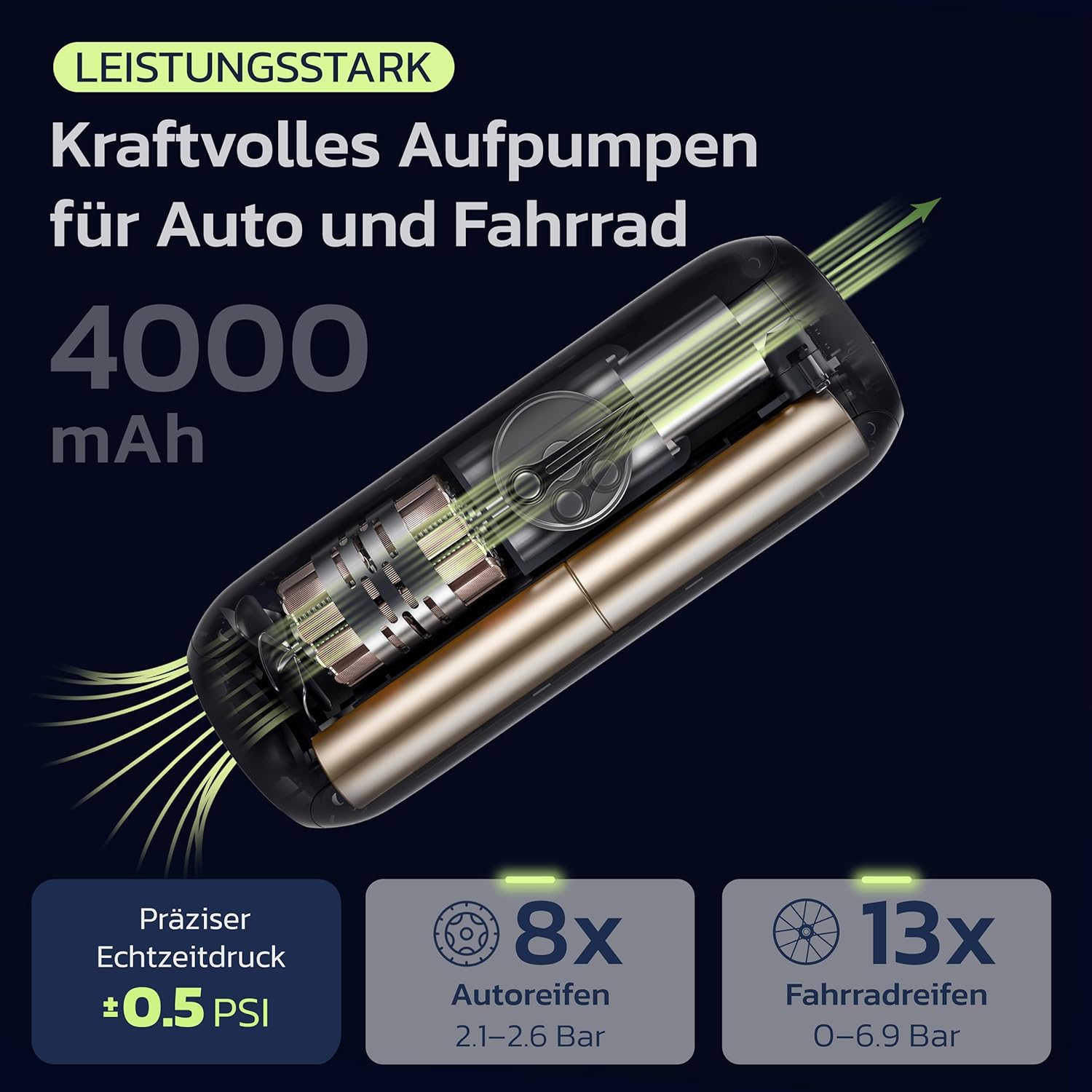 Detalle 2 de Woowind LP1 Elektrische Luftpumpe 150 PSI