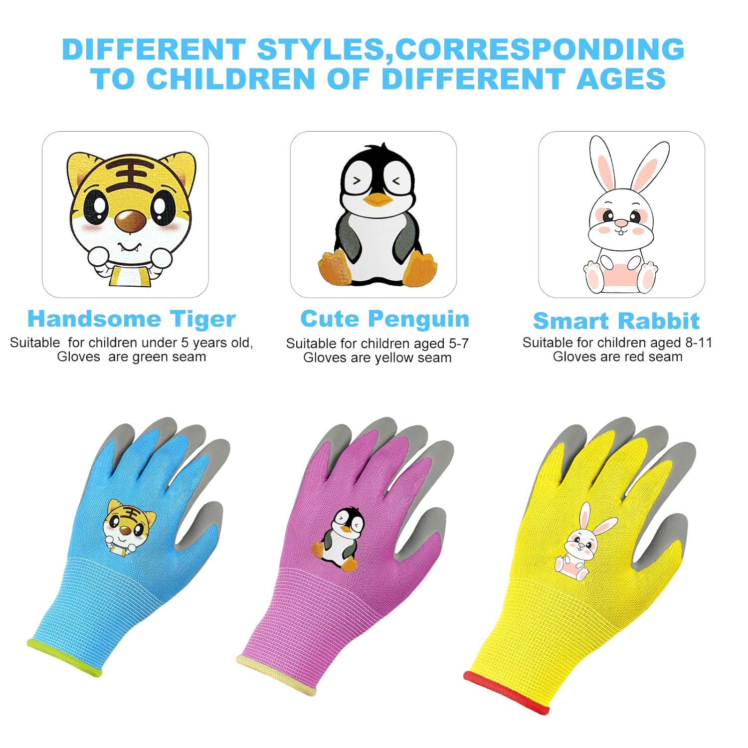 Thumbnail 4 de OSDUE Guanti da lavoro da giardino per bambini Flower Power (set di 3) 2-4 anni