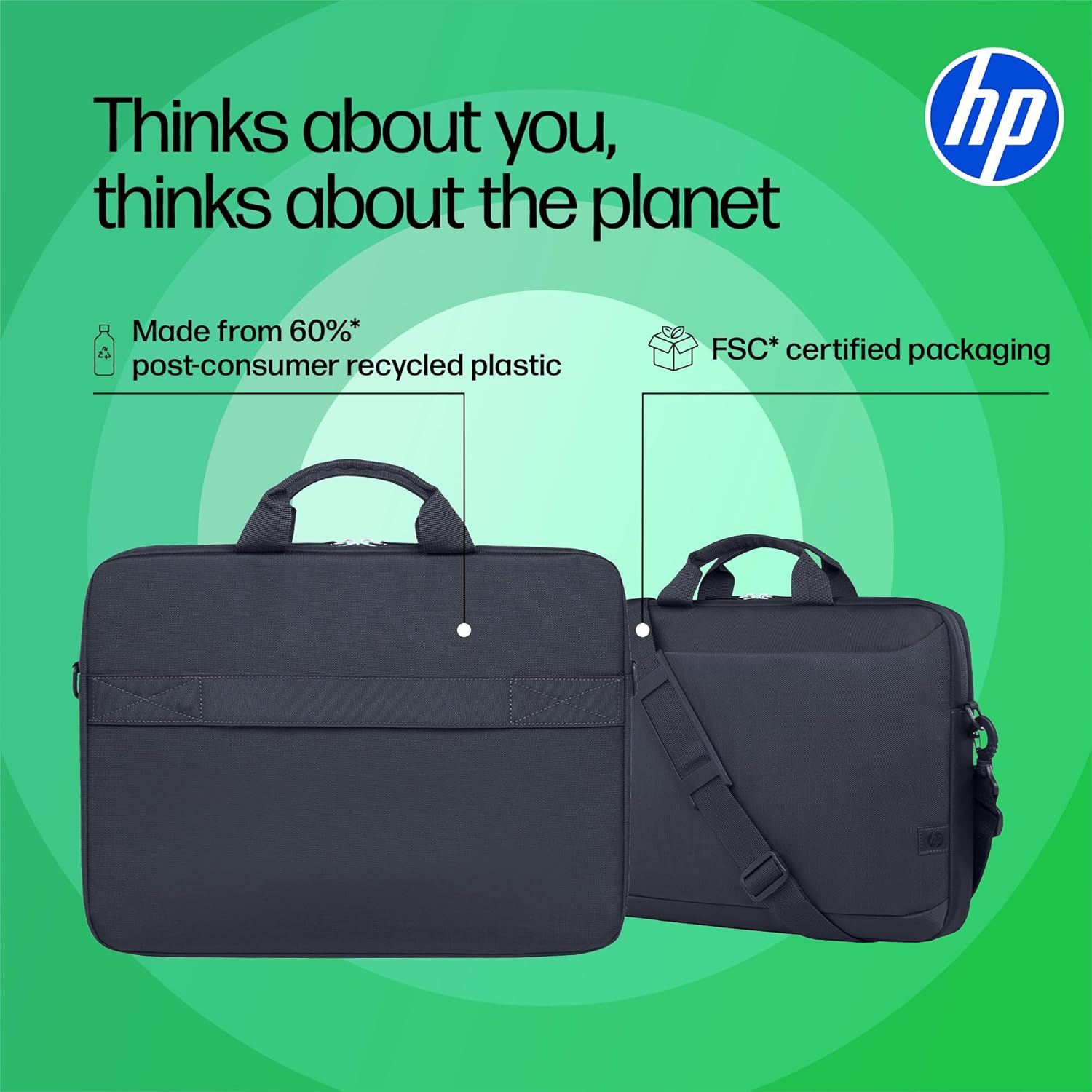 Thumbnail 5 de HP Everyday 16-inch Laptop Briefcase: Water-Repellent 12L Storage in Odyssey Grey