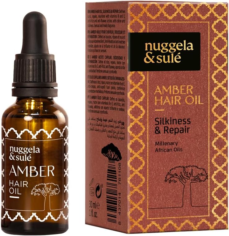 Detalle de Nuggela & Sulé AMBER Oil. Setositá e Riparazione – Elixir capillare con 5 Oli Africani (30 ml)