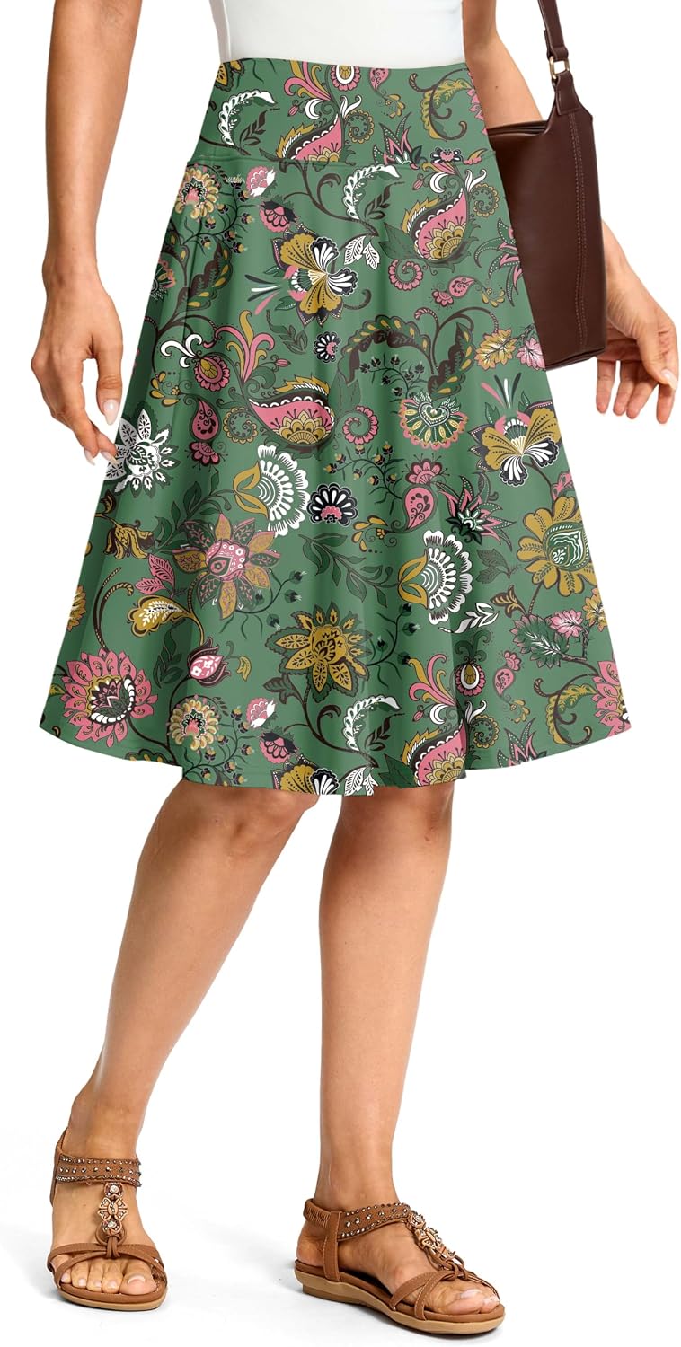 Thumbnail 6 de Viodia 24" Knee Length Long Skorts for Women: Dressy Casual, Modest Travel Skirt with Pockets
