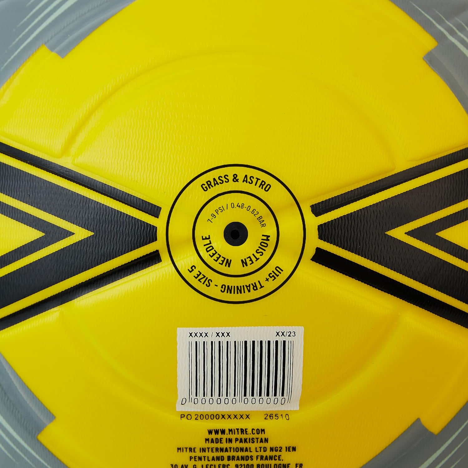 Detalle de Mitre Adult Impel One 24 Football, Fluo Yellow/Black/Circular Grey