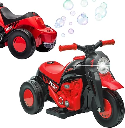 AIYAPLAY Moto Eléctrica para Niños 6V con Burbujas