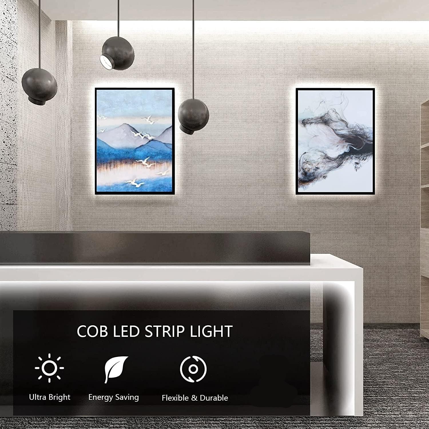 Thumbnail 4 de JBdusn COB-LED LED-list 5 m, 6500 K, 480 LED/m, 8 mm bred
