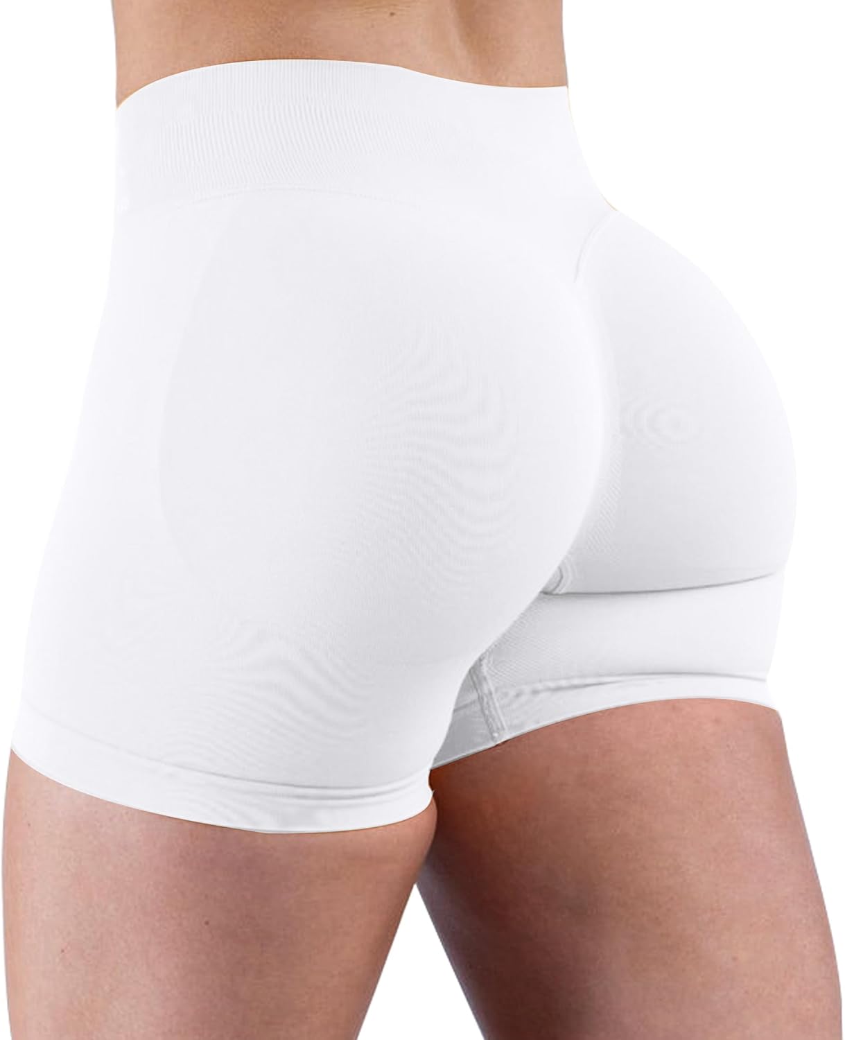 Detalle de Unthewe Seamless Scrunch Butt Lifting Workout Shorts (High-Waisted, Tummy Control)