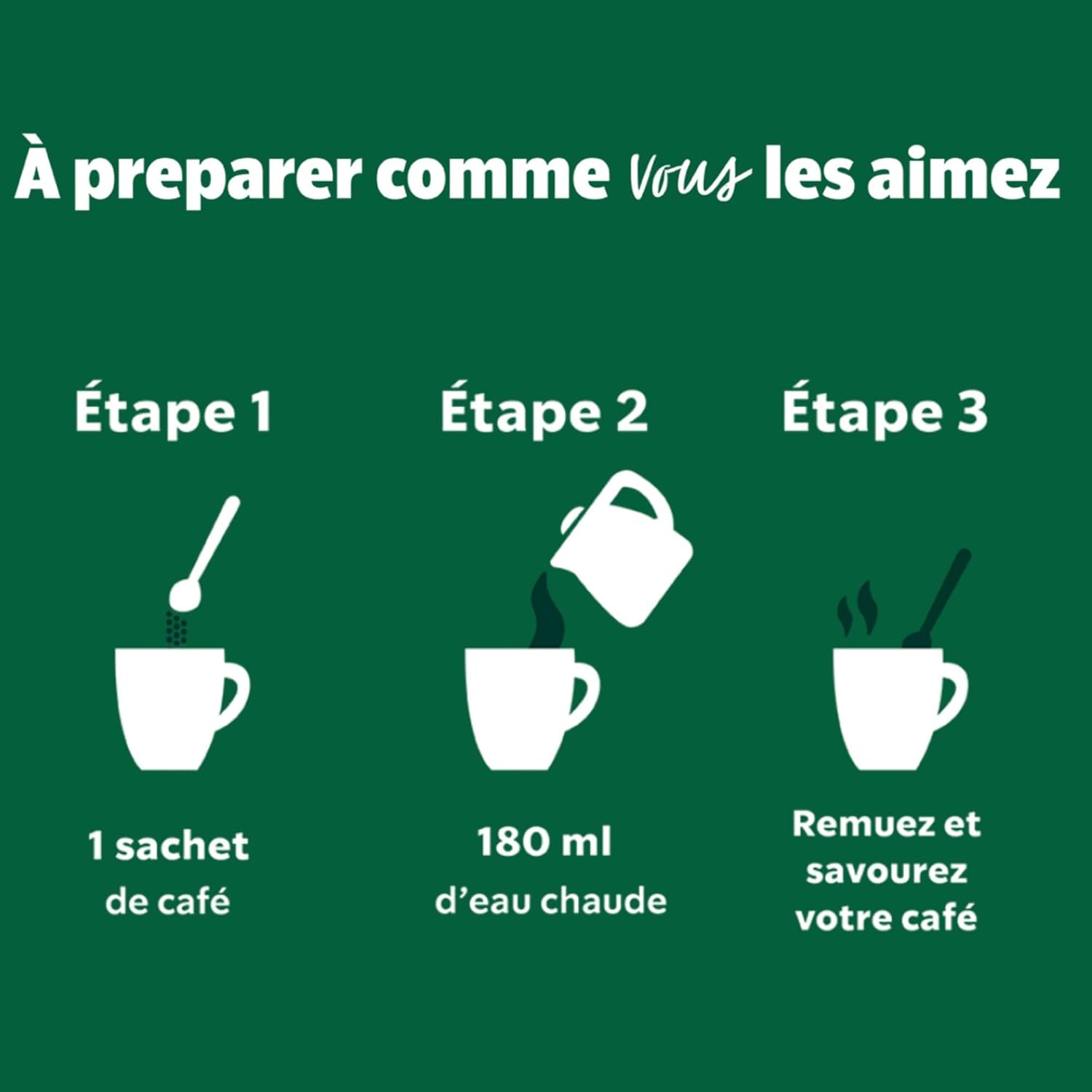 Thumbnail 3 de STARBUCKS Medium Roast café soluble 100% Arabica — sticks instantanés (boîte de 50 dosettes)