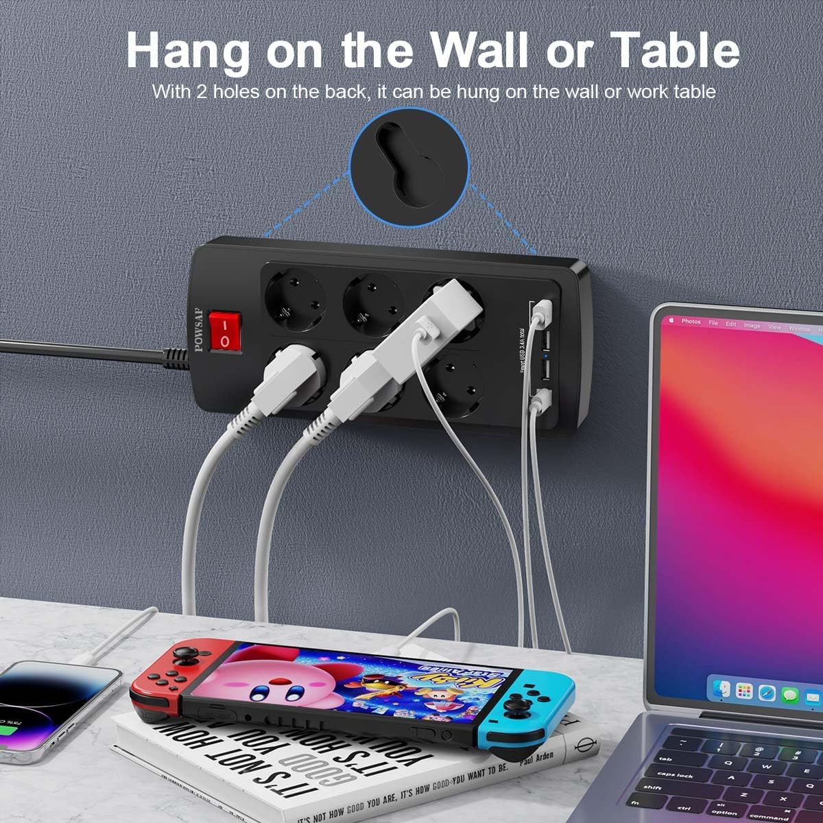 Thumbnail 5 de POWSAF Regleta 10‑in‑1 con USB‑C