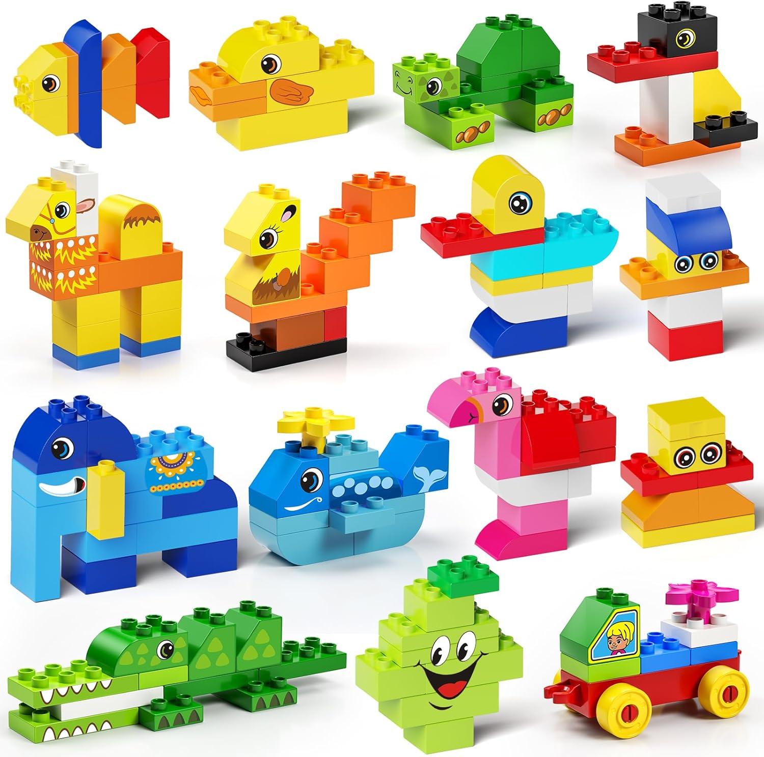 Thumbnail 5 de burgkidz Classic Große Kreative Bausteine-Box (135-teilig) für Kleinkinder ab 2 Jahren