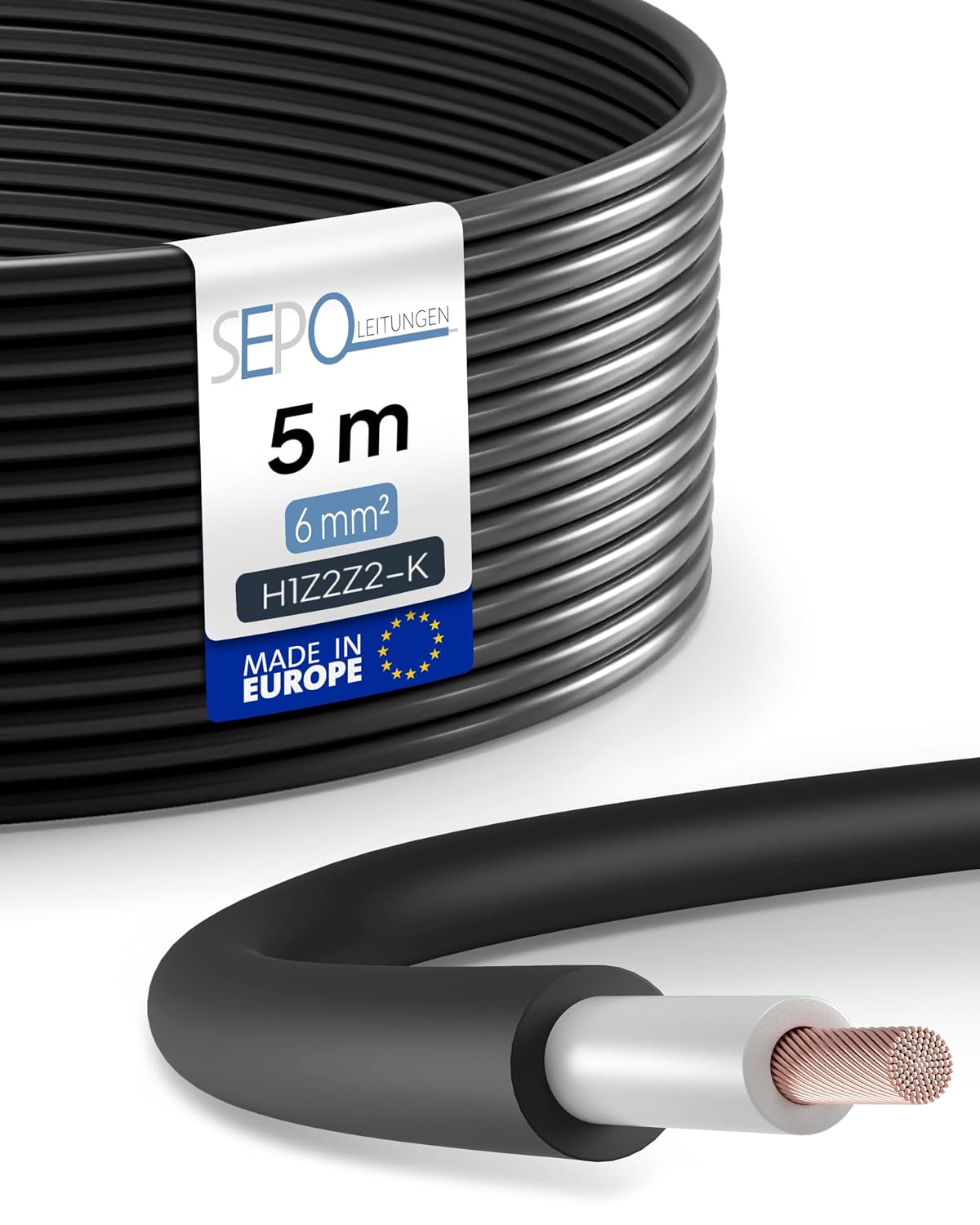 Detalle 2 de SEPO Solarkabel 6mm² 5m H1Z2Z2-K