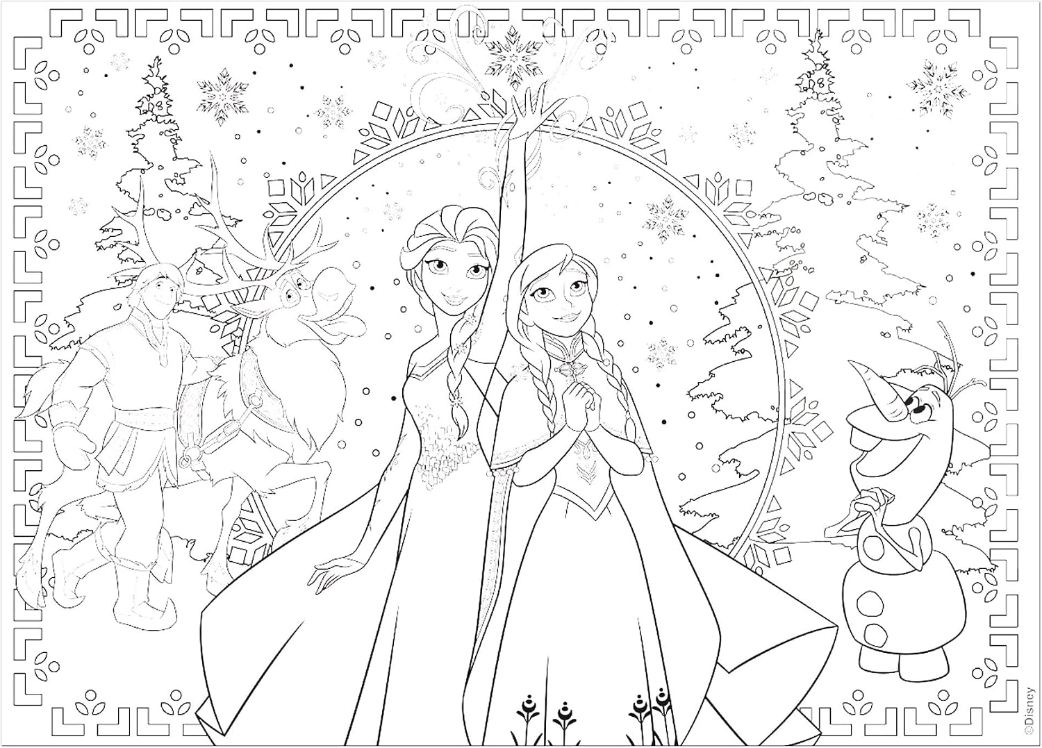 Detalle de Liscianigiochi 52981 – puzzle Disney Kraina lodu, 250 elementów, 50 × 35 cm
