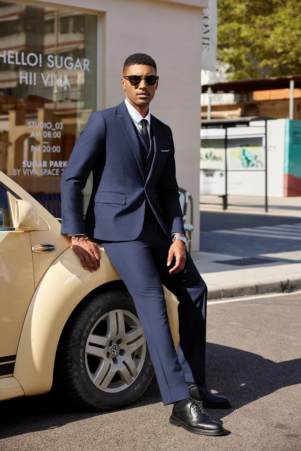 Thumbnail 2 de COOFANDY 3-Piece Slim Fit Suit Set