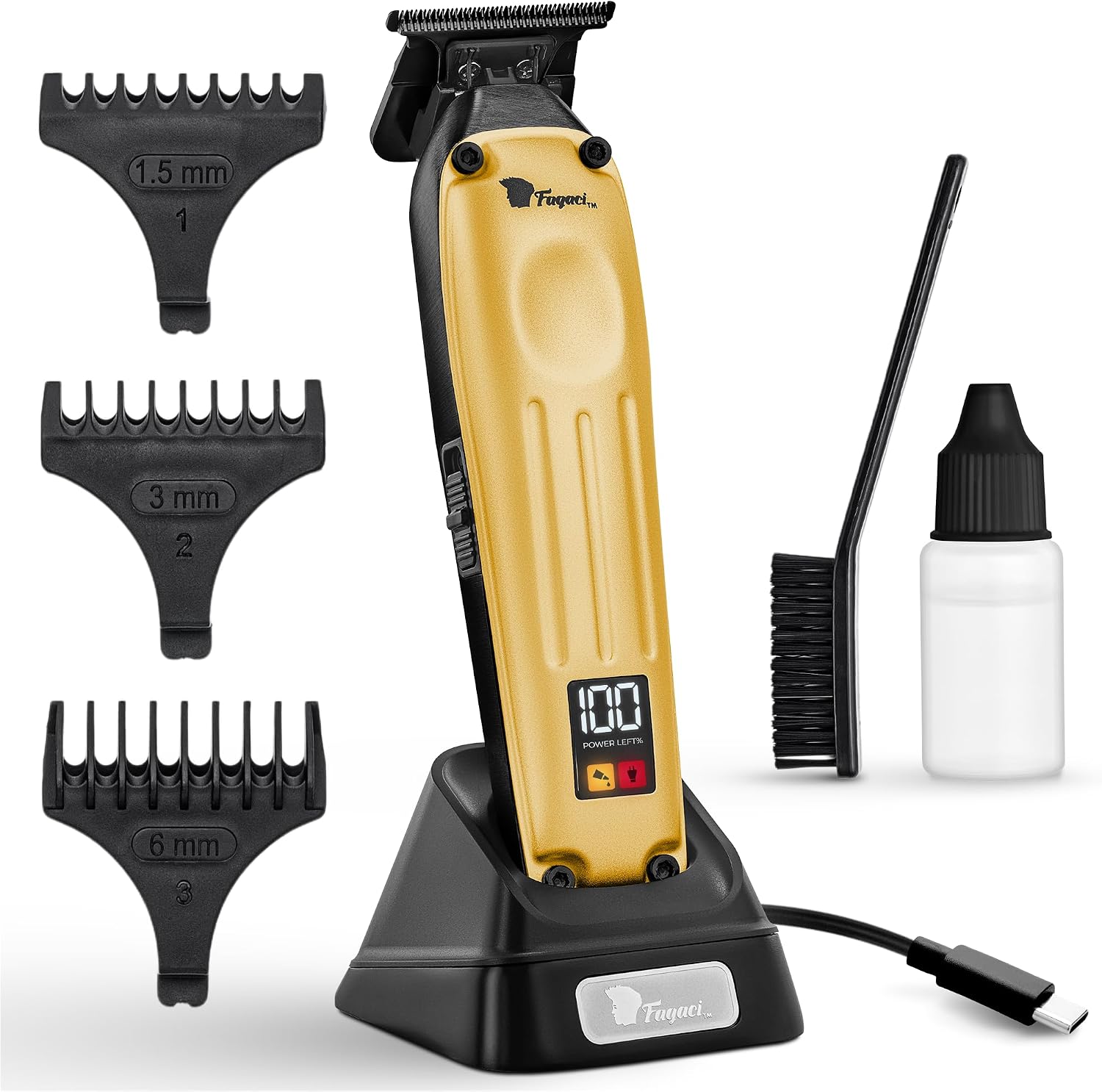 Detalle de Fagaci Macchinetta Professionale Zero Gap — Tagliacapelli Professionale Brushless 7200 RPM e Lame Ceramica/DLC