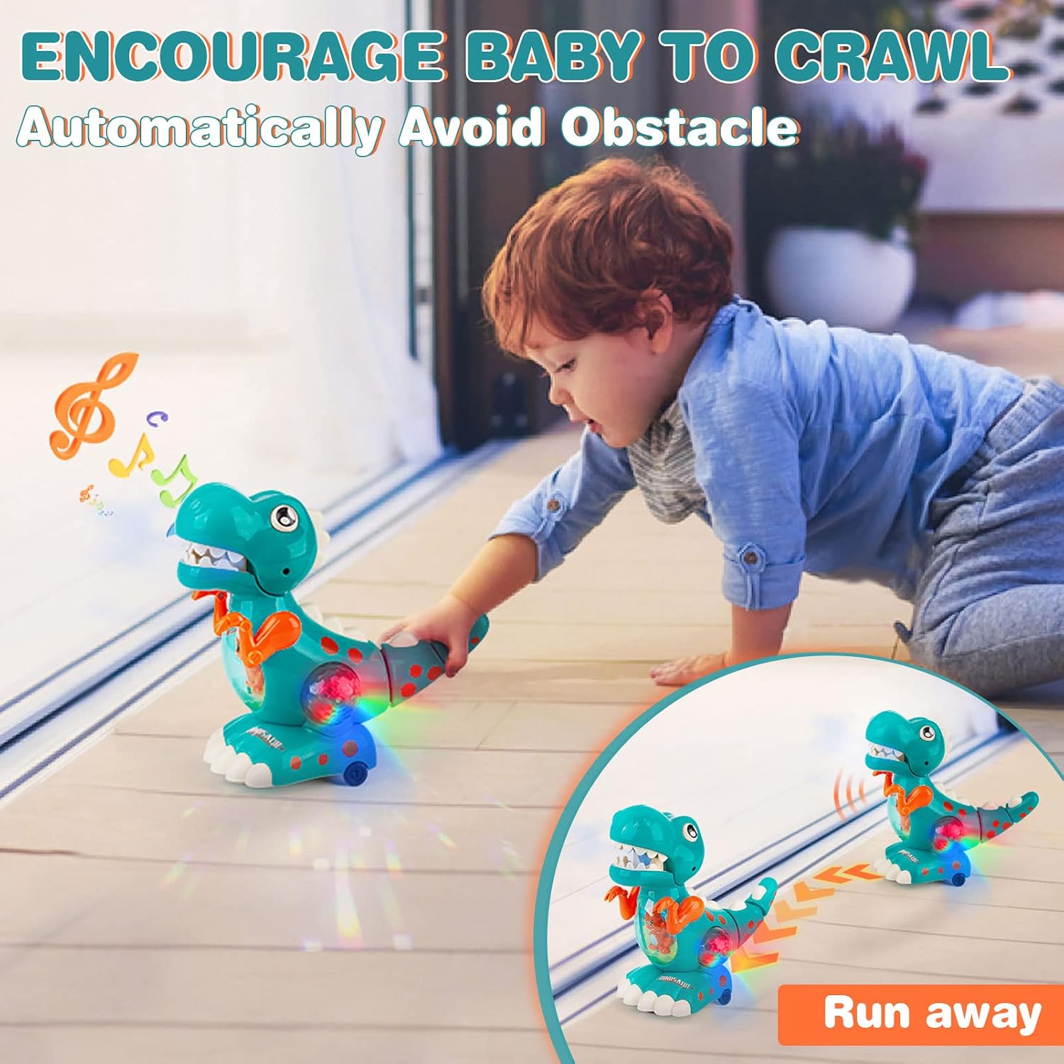 Detalle 2 de DINORUN Baby Toys Crawling Dinosaur 1pc