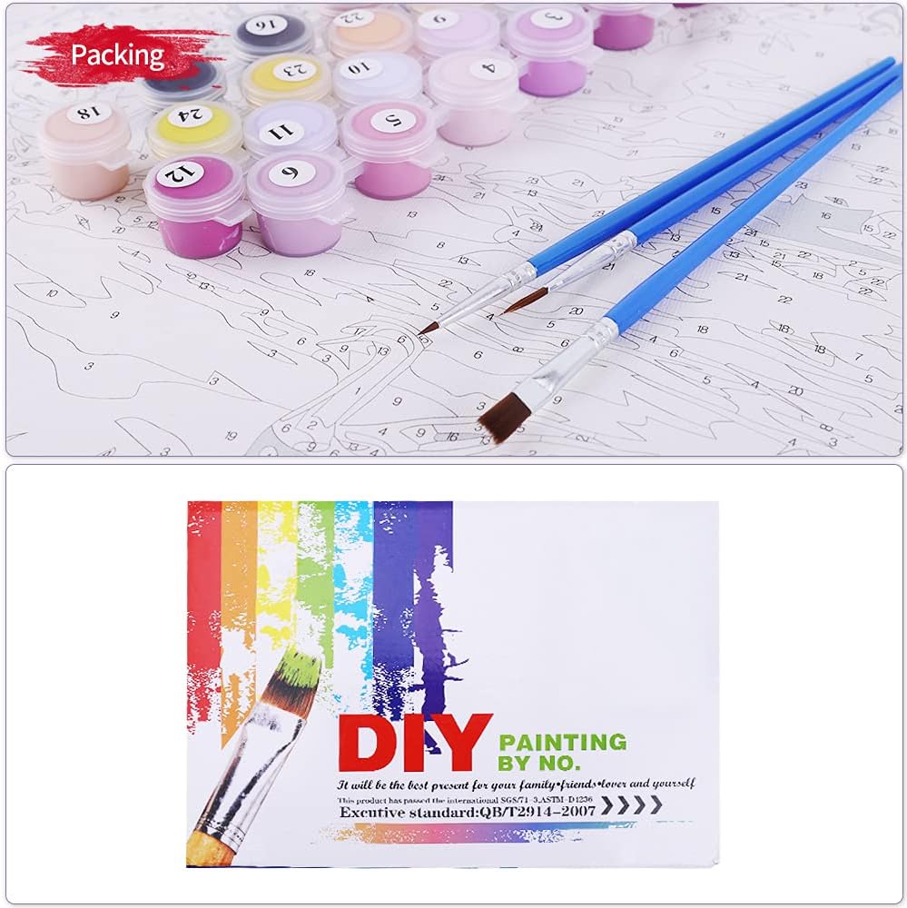 Thumbnail 5 de gelrovaled Malen nach Zahlen für Erwachsene „Flowers“ (DIY-Ölgemälde-Kit) ohne Rahmen, 40x50 cm