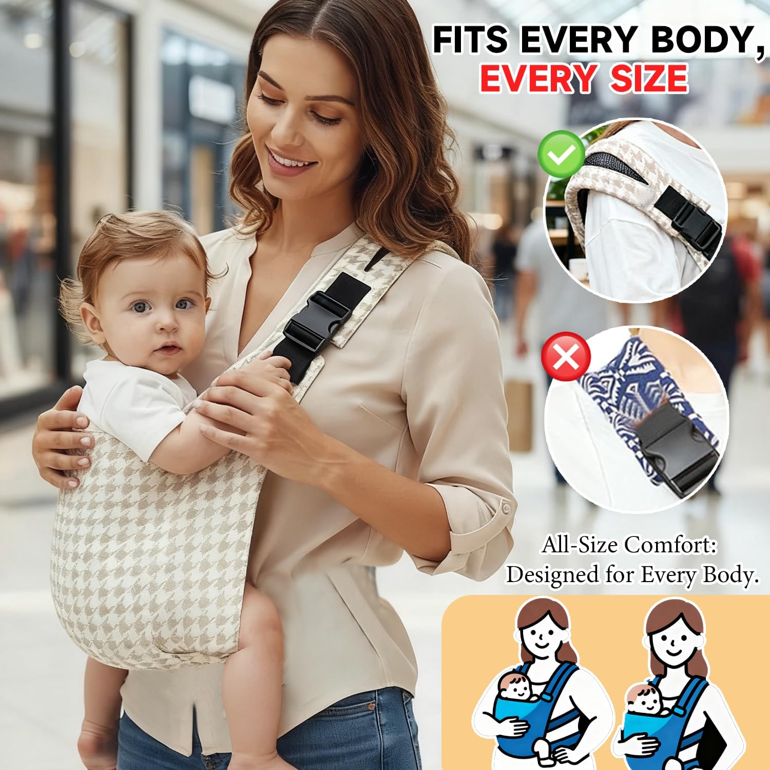 Thumbnail 4 de Baby Sling Carrier | Adjustable Front & Back – 6 months to 3 years, 100% Cotton