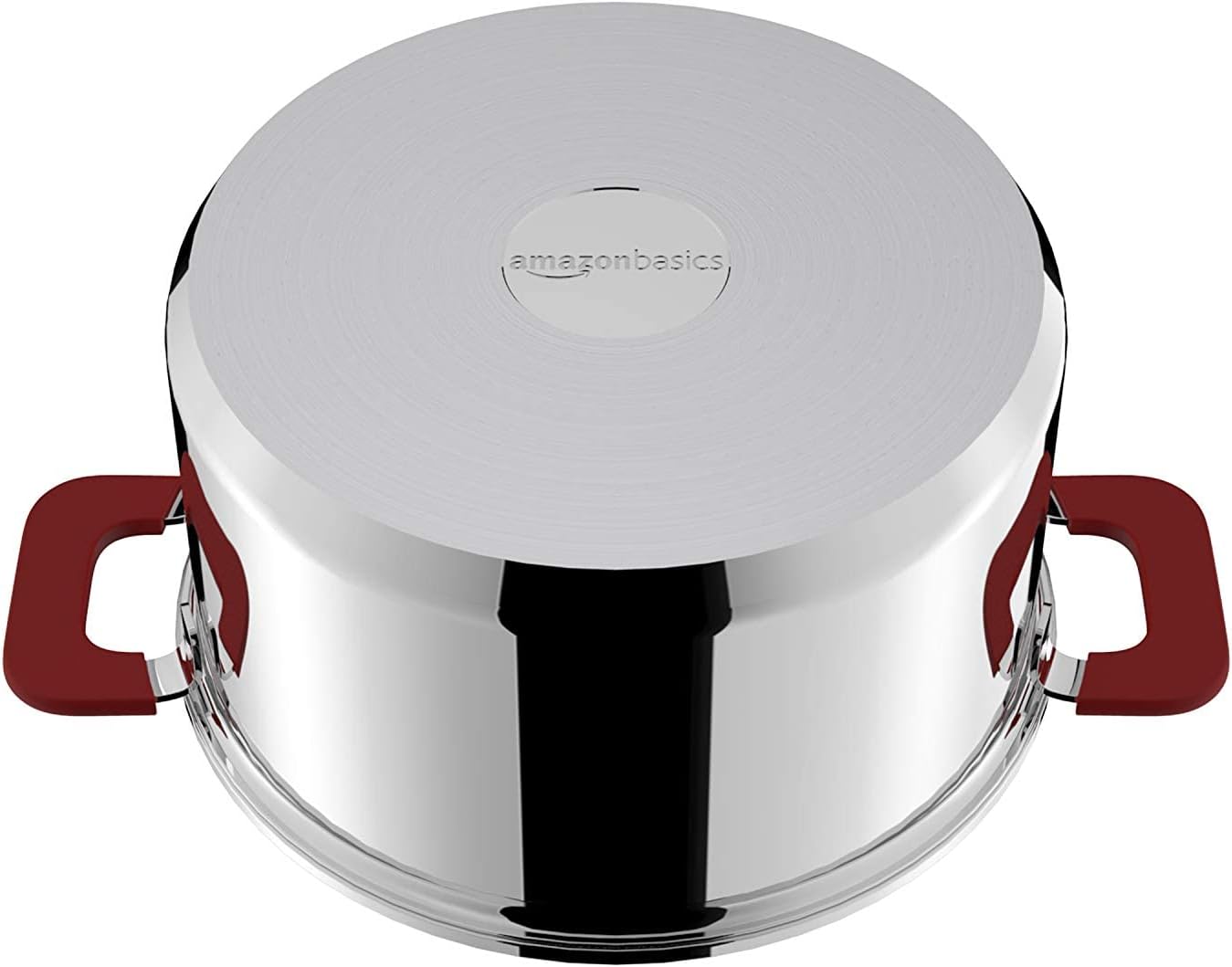 Detalle 2 de Amazon Basics 3-Piece Stainless Steel Space Saving Induction Cookware Set (16/20/24 cm)
