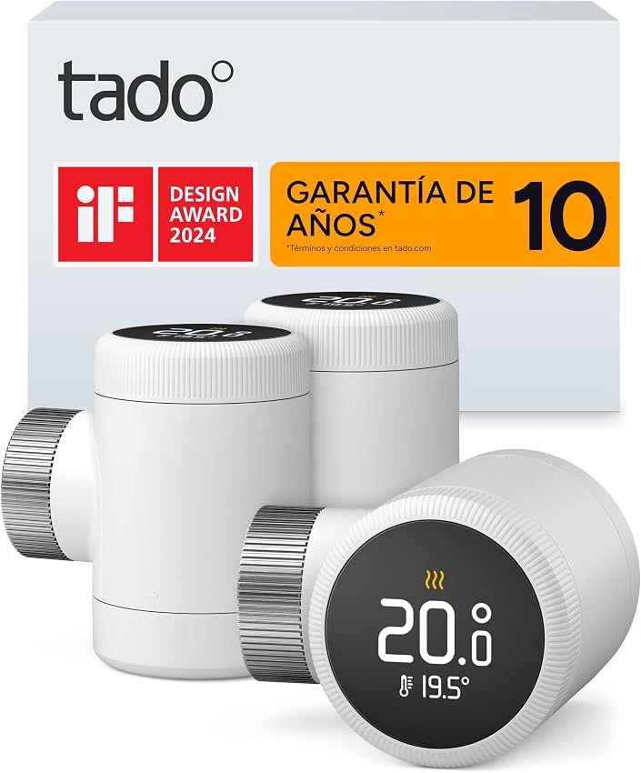 Detalle de tado° Termostato Radiador Inteligente X: Pack Trío con Asistente 🌡