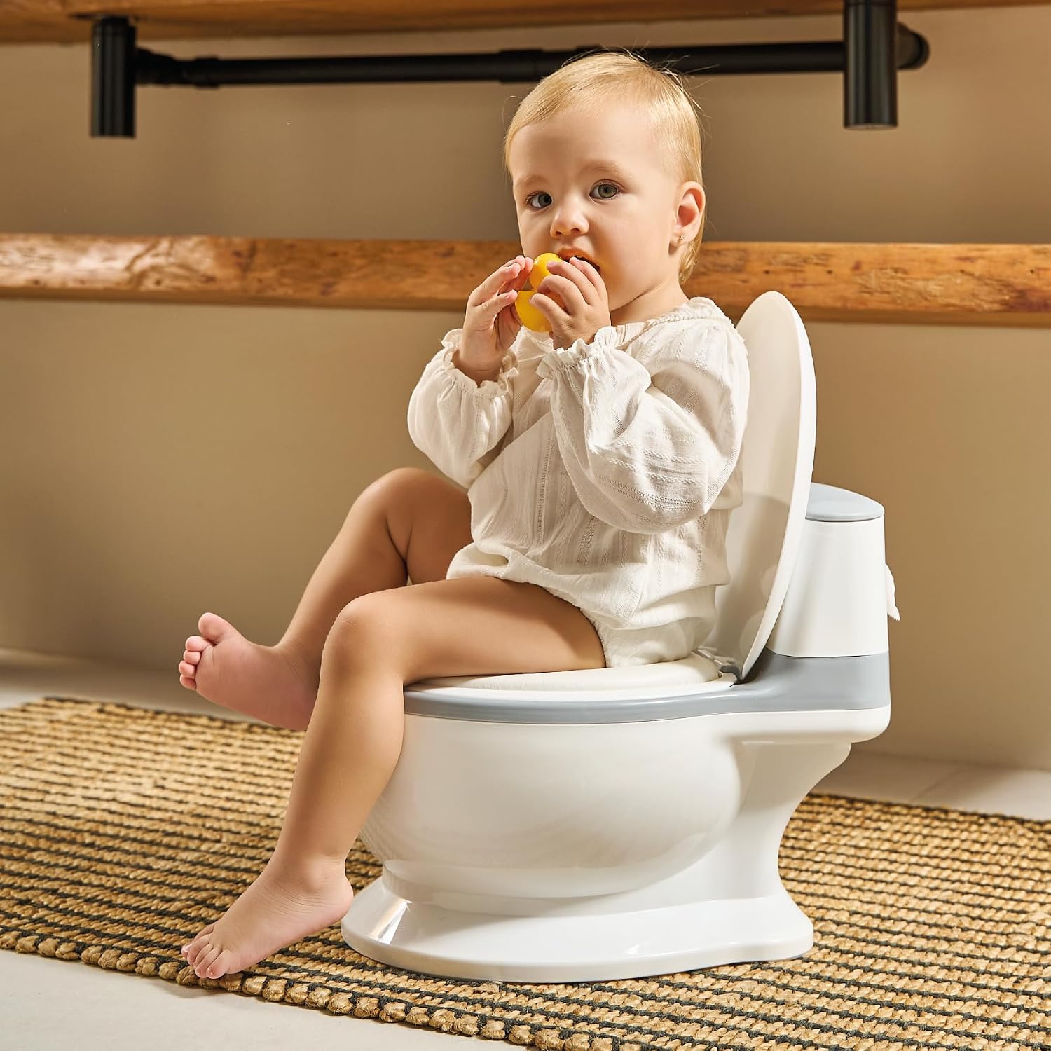 Thumbnail 4 de MS BabyWorld Orinal infantil Potty con cubeta extraíble y base antideslizante