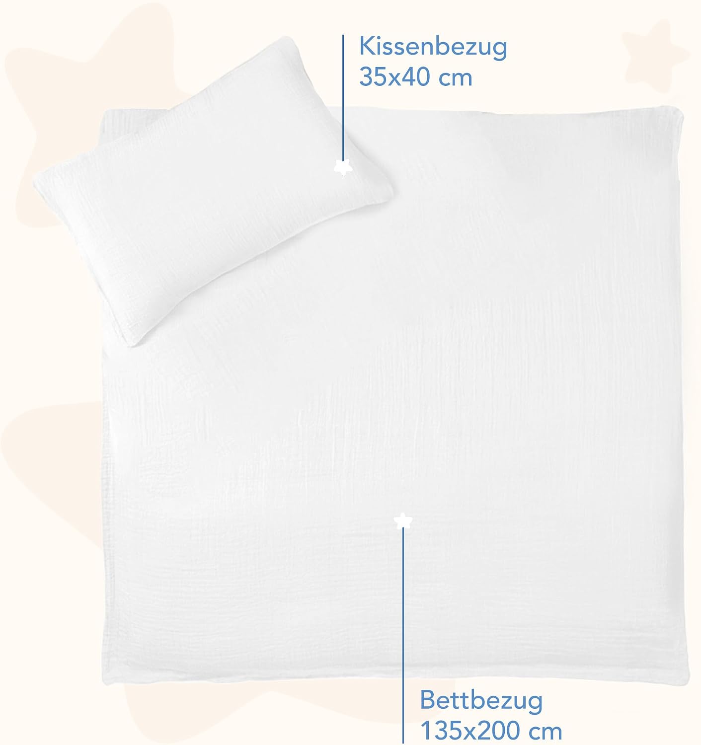 Thumbnail 2 de Dreamzie Bettwäsche 80x80 Musselin