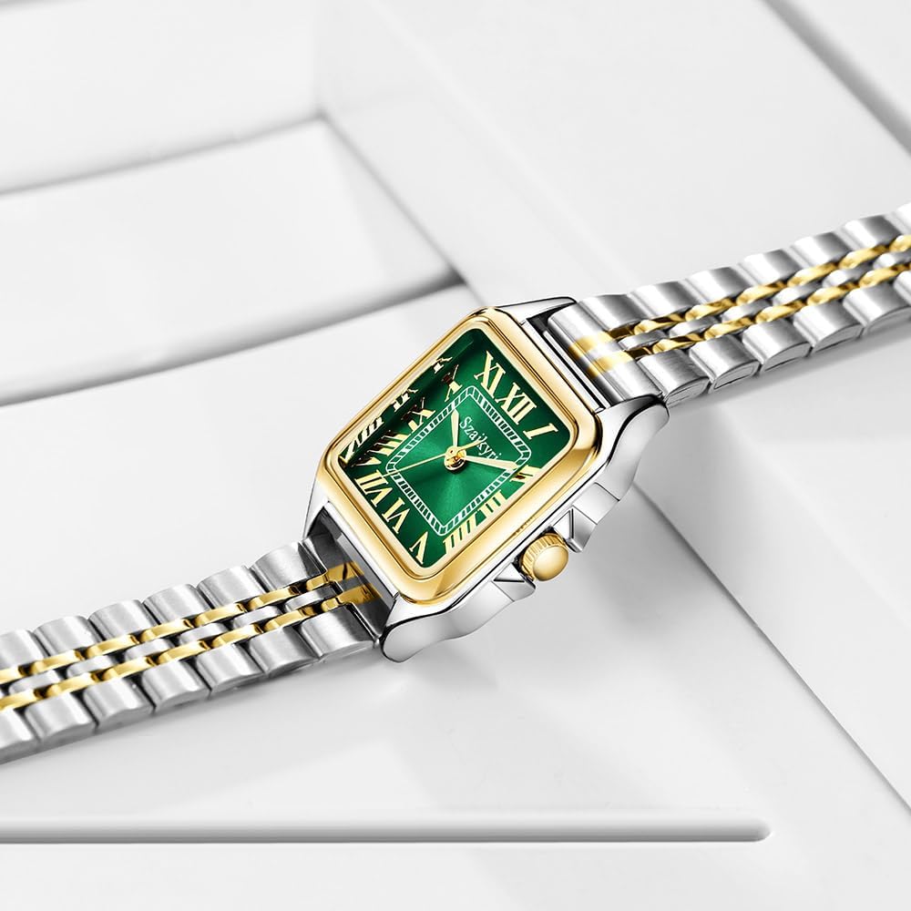 Thumbnail 1 de Szaikyri Quadrato Classico Orologio da Donna con Numeri Romani e Cinturino Intercambiabile