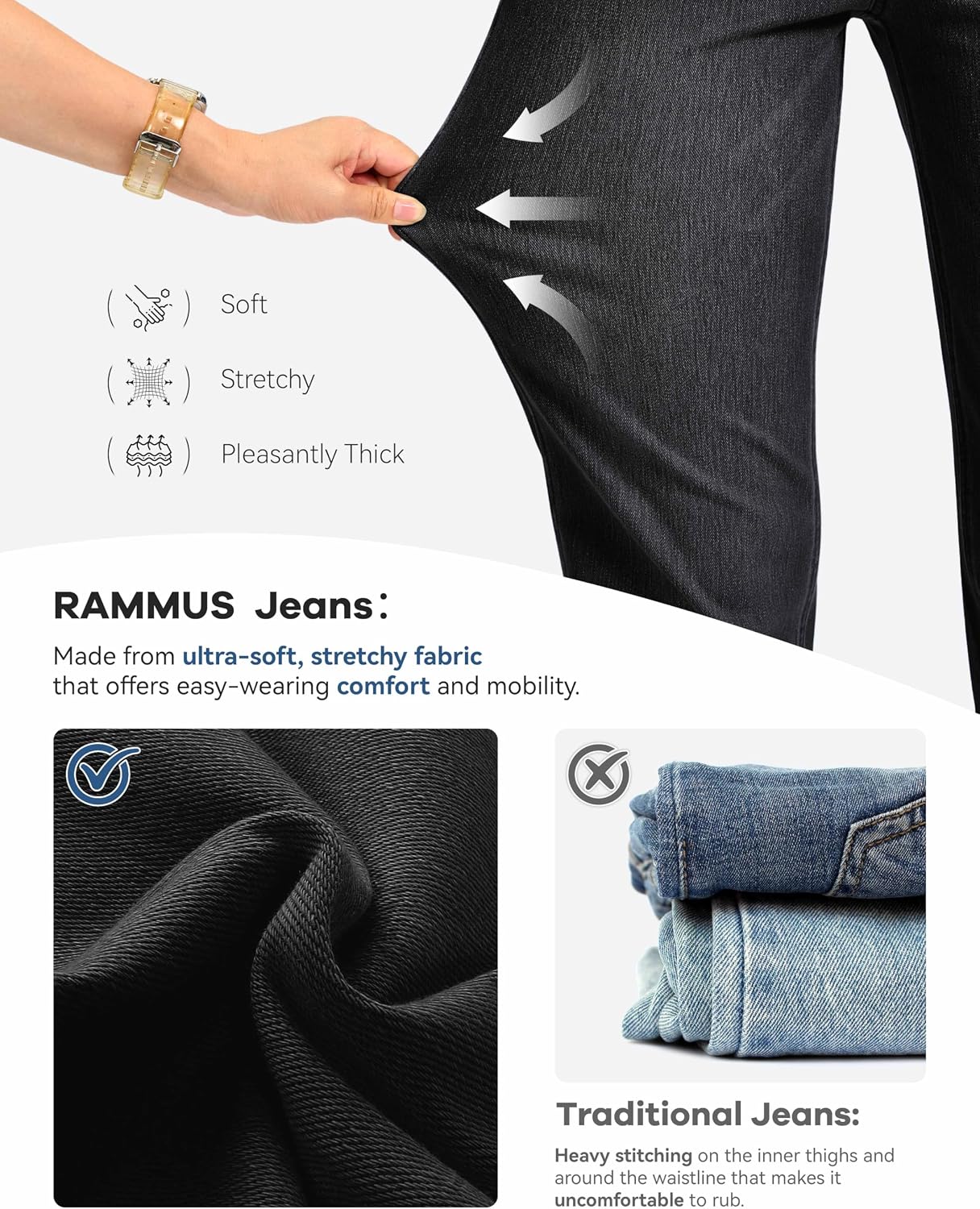 Thumbnail 6 de Stretchy straight leg jeans for women