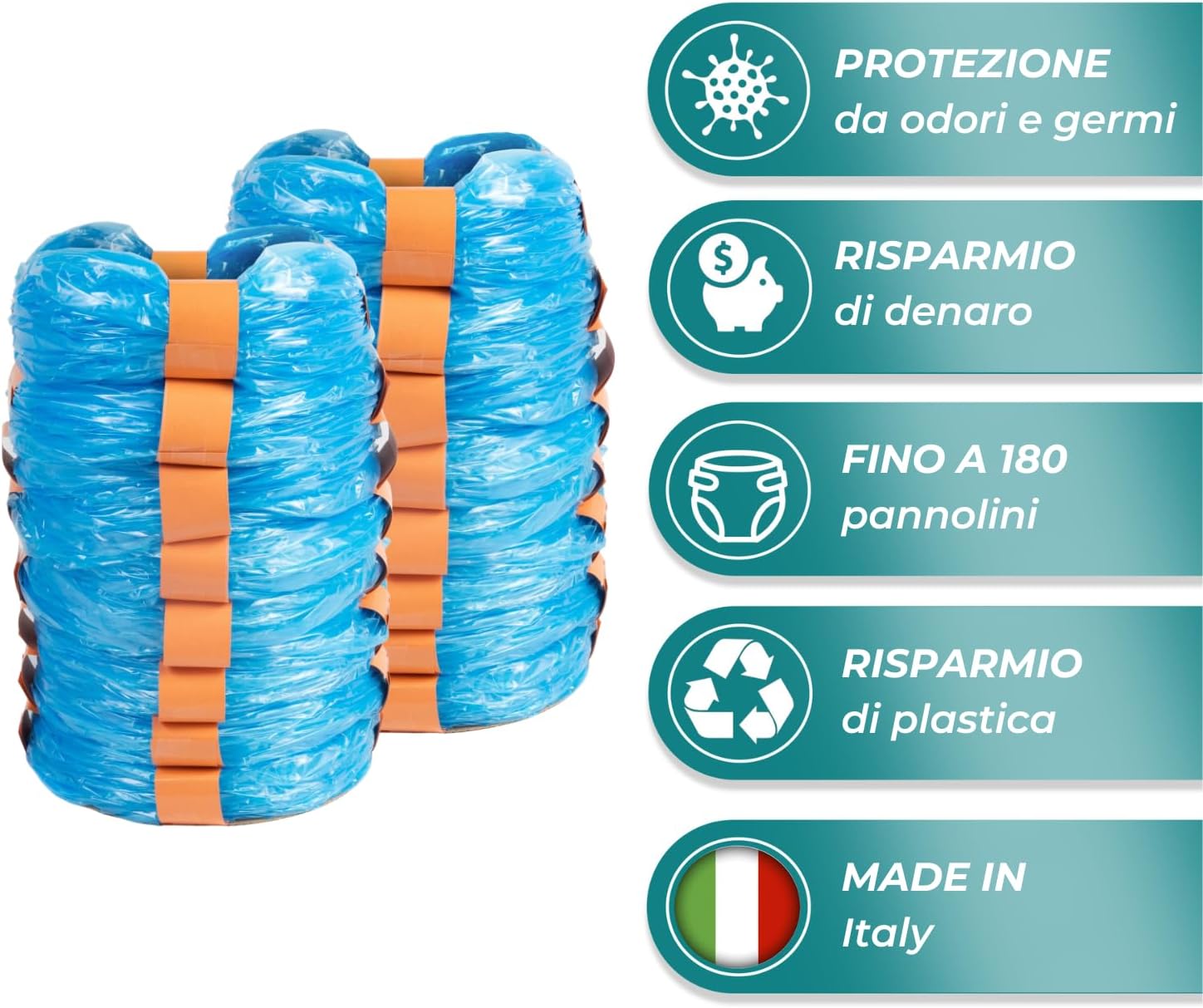 Thumbnail 2 de My Happy Nappy 16 Ricariche compatibili con Tommee Tippee Sangenic, Simplee Sangenic e Twist & Click