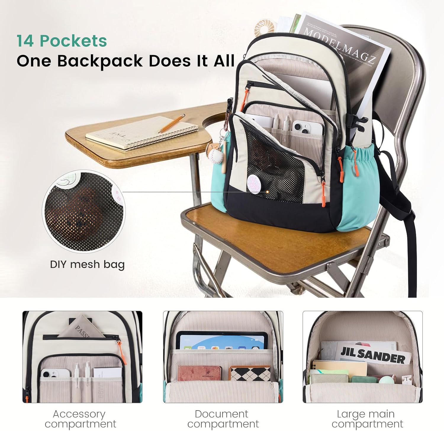 Detalle de LOVEVOOK Laptop Backpack 17.3-Inch