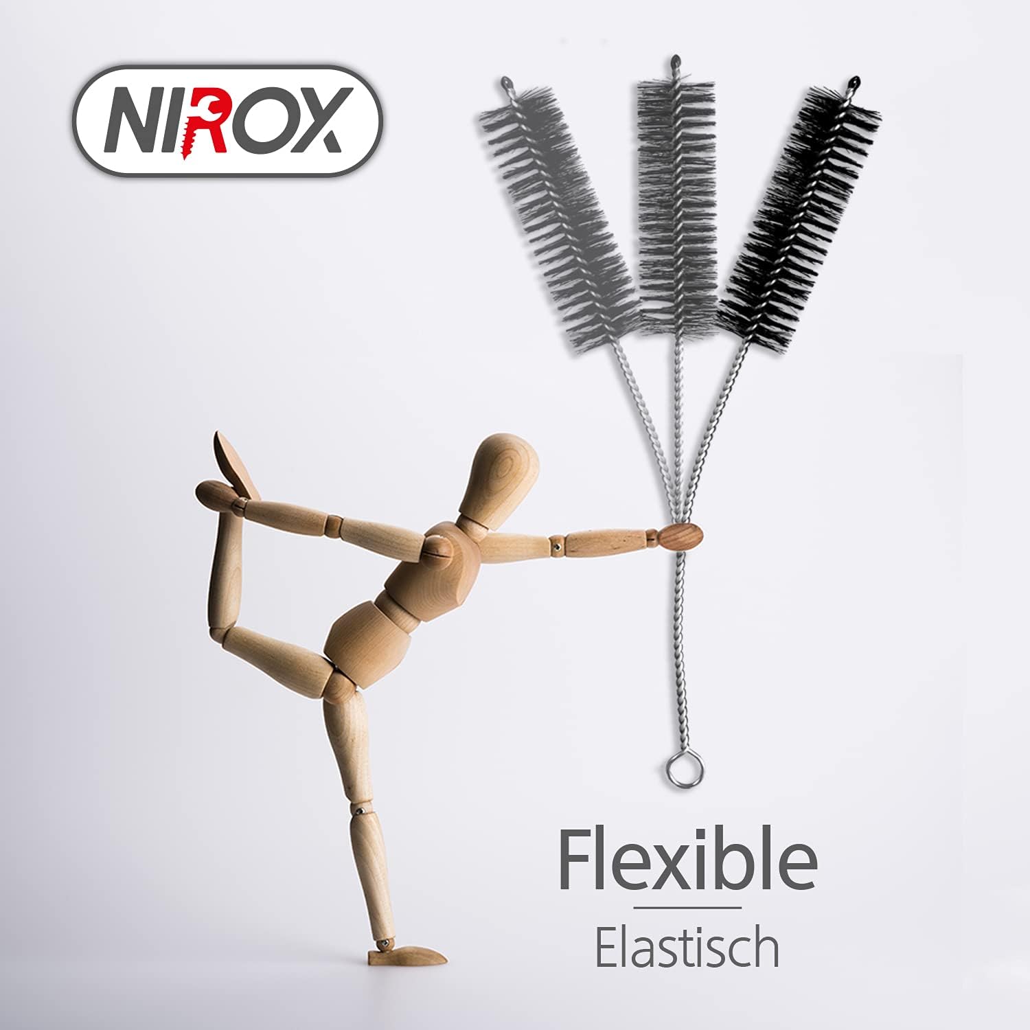 Thumbnail 4 de Nirox 13-delige nylon reinigingsborstelset voor rietjes en smalle openingen