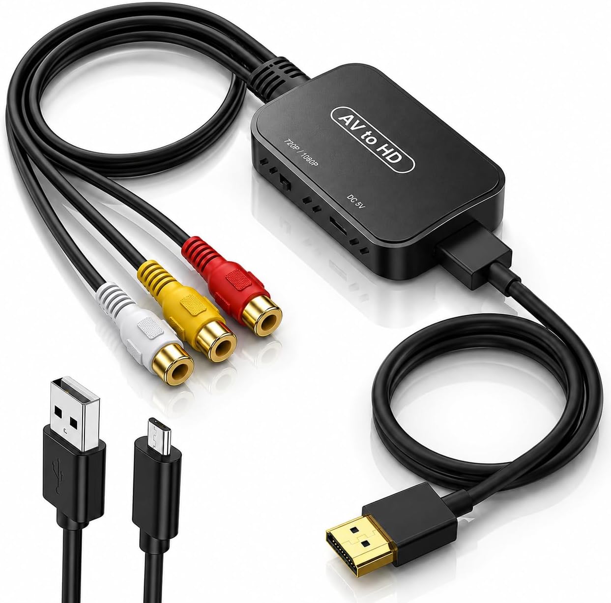 Thumbnail 6 de Viagkiki RCA to HDMI Composite AV Converter (Pink) – Chromecast Ready with HDMI Cable Included