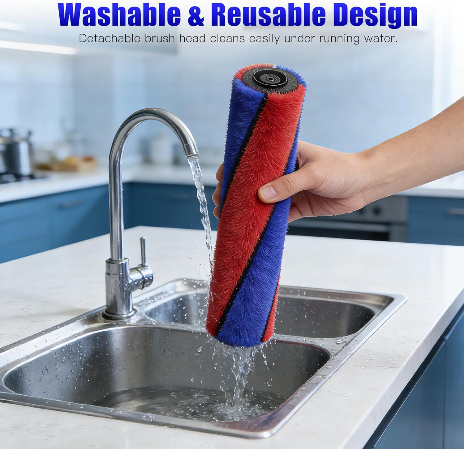 Thumbnail 5 de Testa spazzola di ricambio con rullo morbido e LED per Dyson V7, V8, V10, V11, V15 (ugello elettrico) – Viola