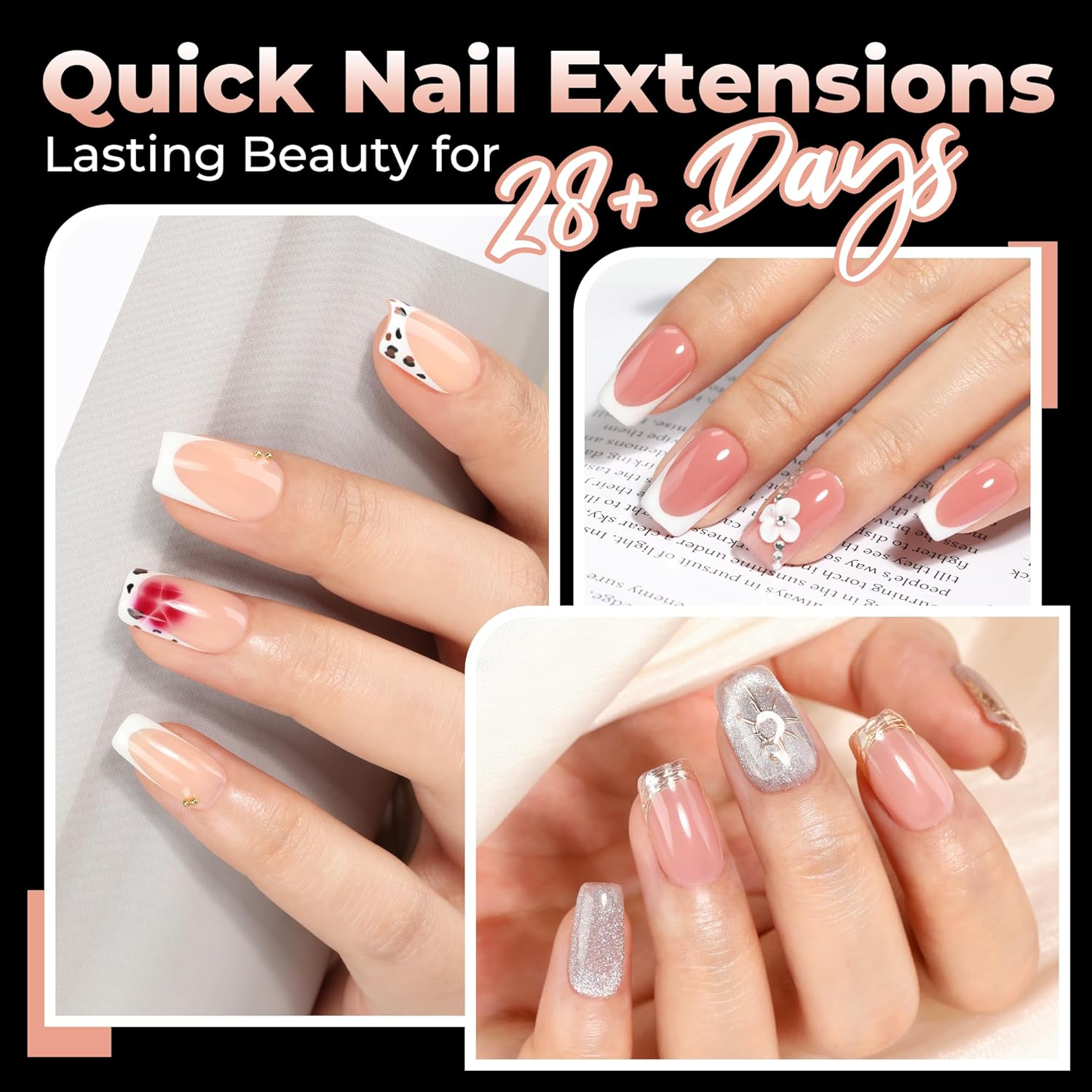 Detalle 2 de Short Square Nail Tips 120 Stück