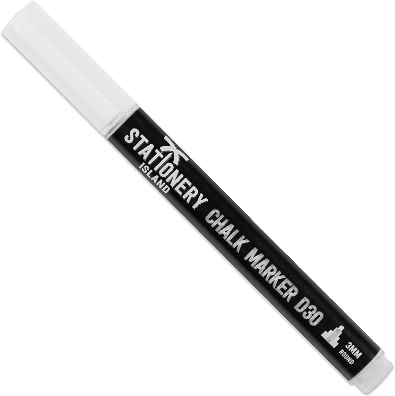 Thumbnail 6 de STATIONERY ISLAND Stylo Craie Pour Tableau Noir Effacable – Lot de 4, Blanc, pointe 3 mm