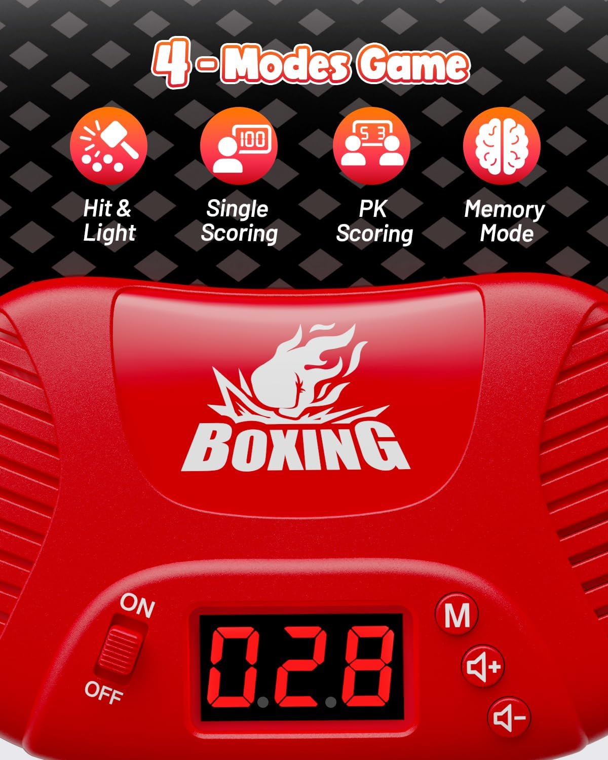 Thumbnail 4 de Kids Interactive Punching Bag with Music & Light, 4-Mode Boxing Game (Inflatable with Gloves)