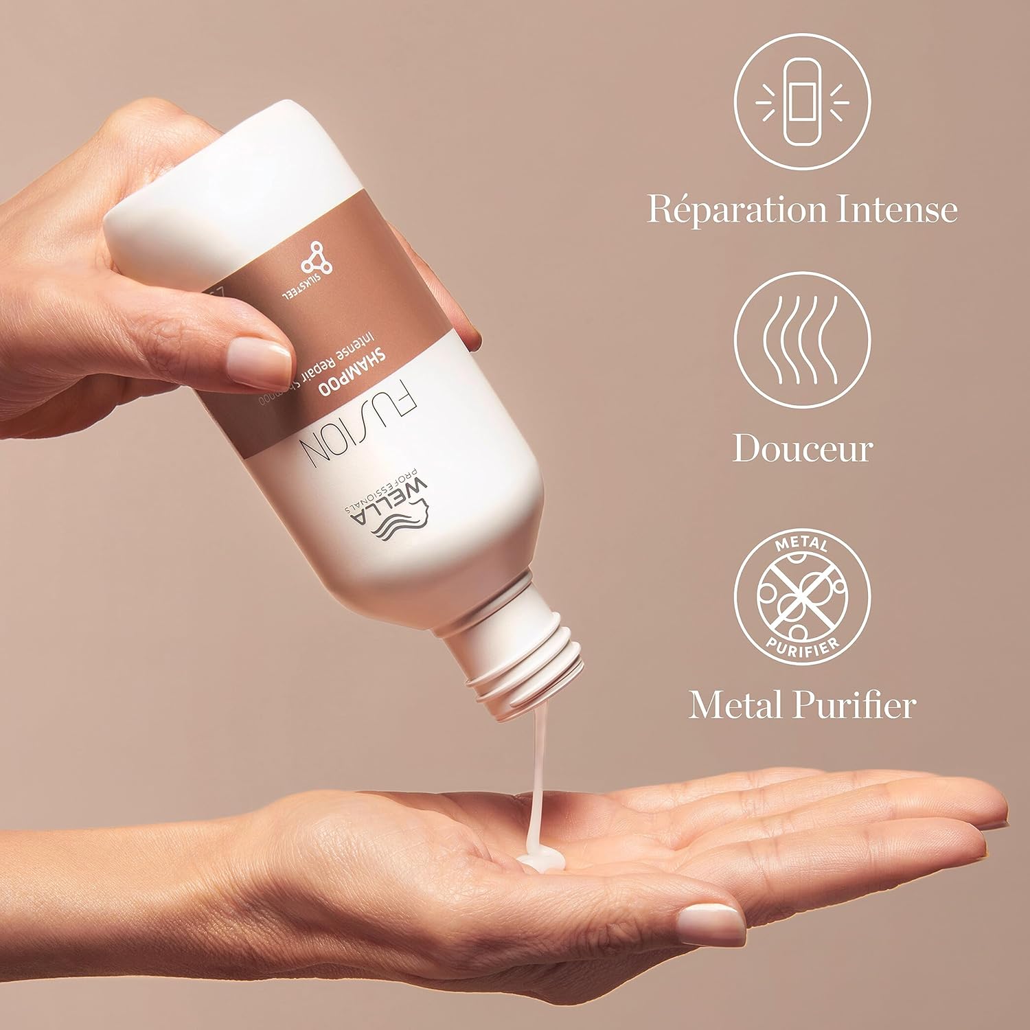 Thumbnail 4 de Wella Professionals Fusion Shampoing Réparation Intense – Brillance et protection contre la casse pour cheveux secs et abîmés