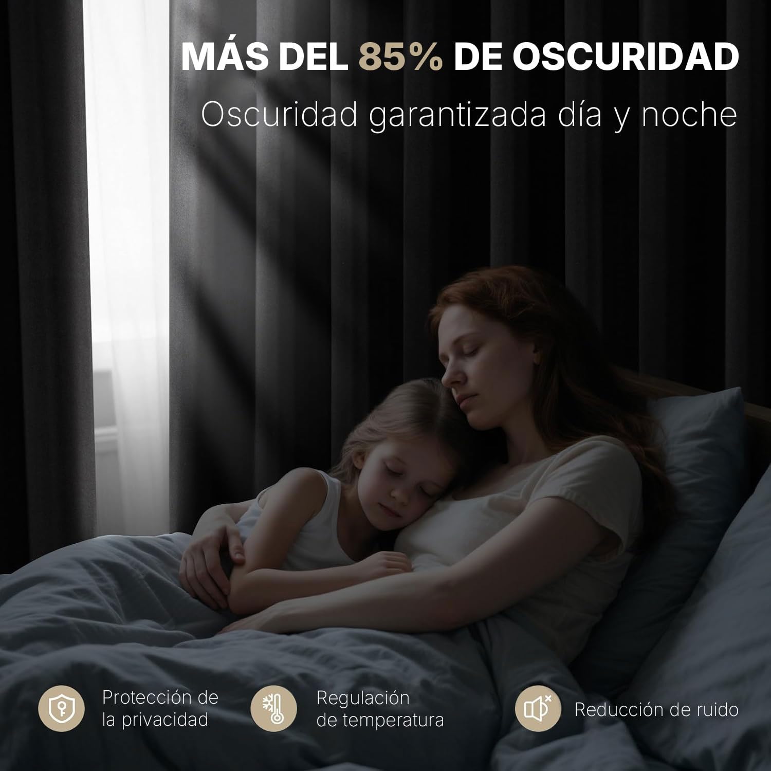 Thumbnail 2 de Joydeco Cortinas Opacas Salon 2 Piezas 140x245 cm 🛋