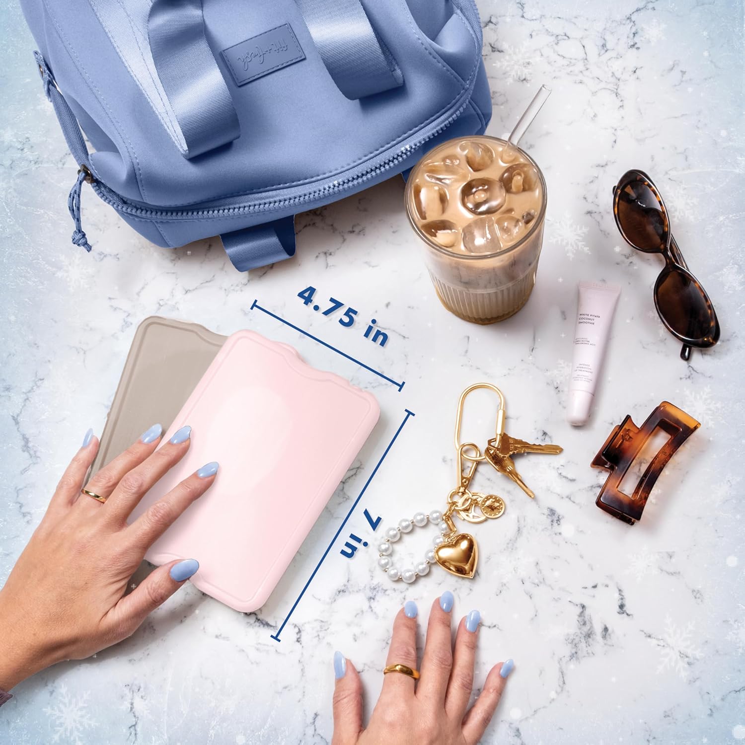 Detalle de Cool Coolers by Fit & Fresh XL Slim Reusable Ice Packs (4-Pack) — Quick-Freeze, Space-Saving Cooler Packs