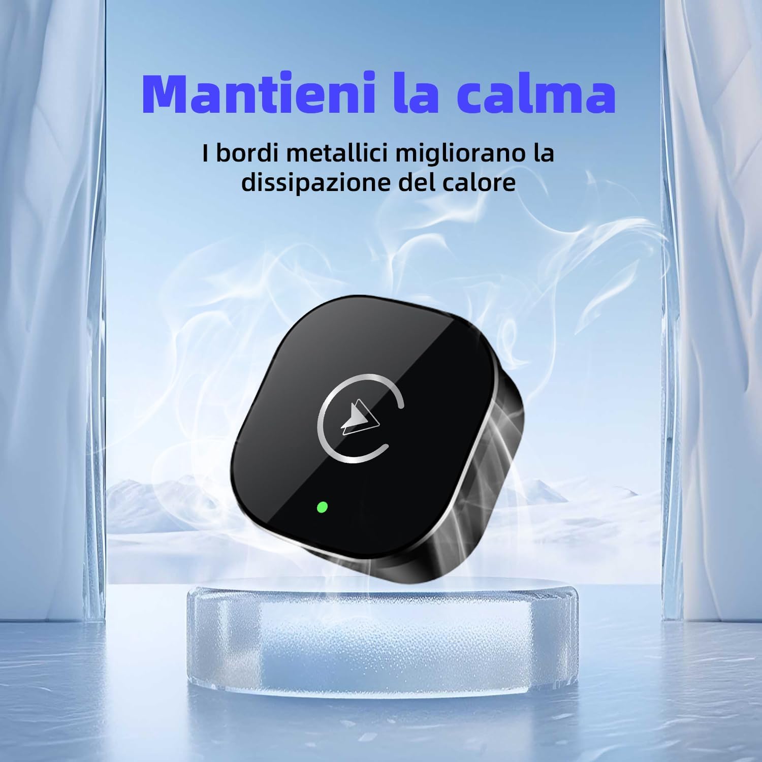 Detalle 2 de MYCIMRE 2026 Adattatore Wireless CarPlay: CarPlay cablato e wireless, design mini USB per auto