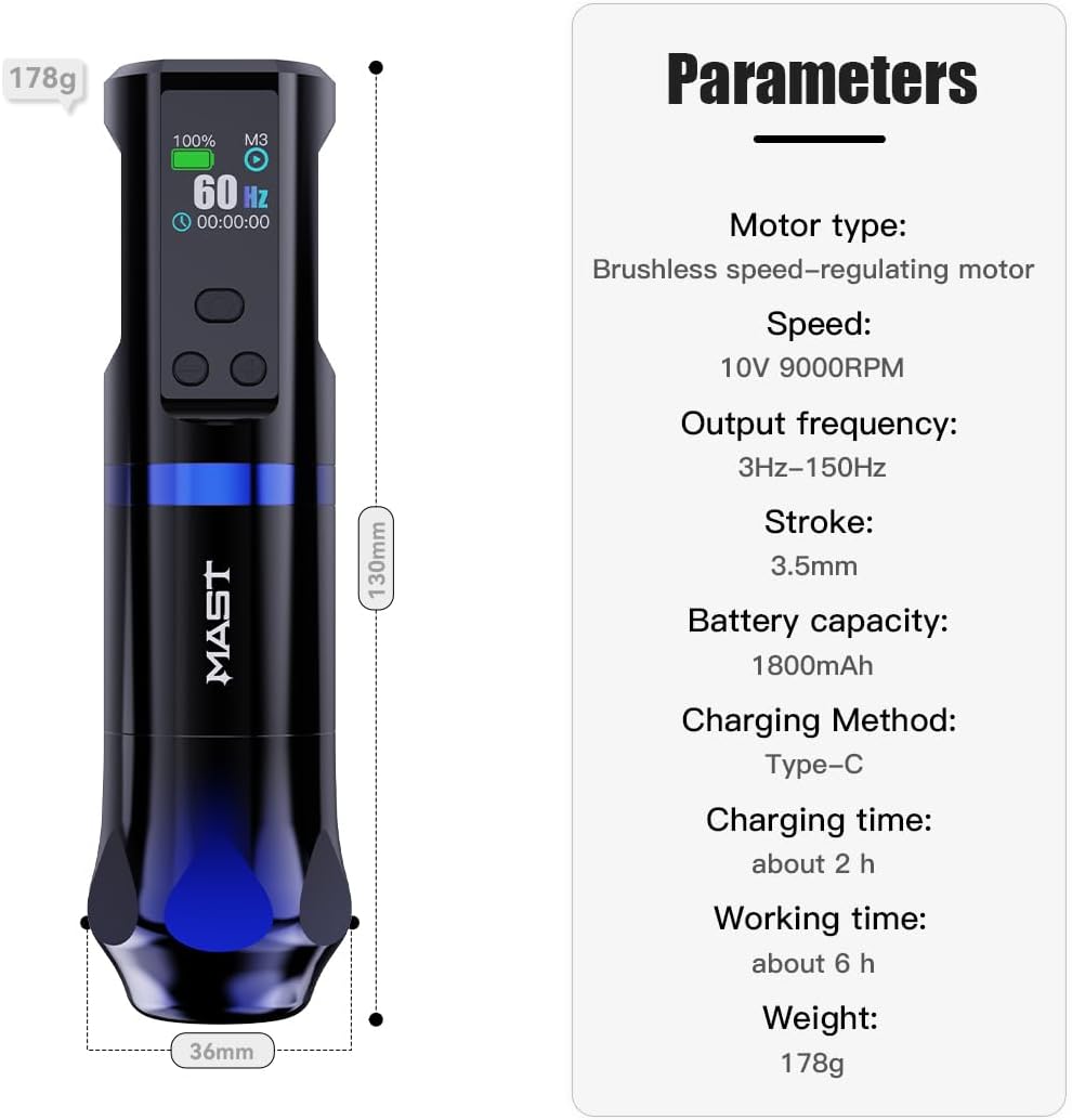 Thumbnail 1 de MAST TATTOO Mast Hertz Wireless 1800mAh
