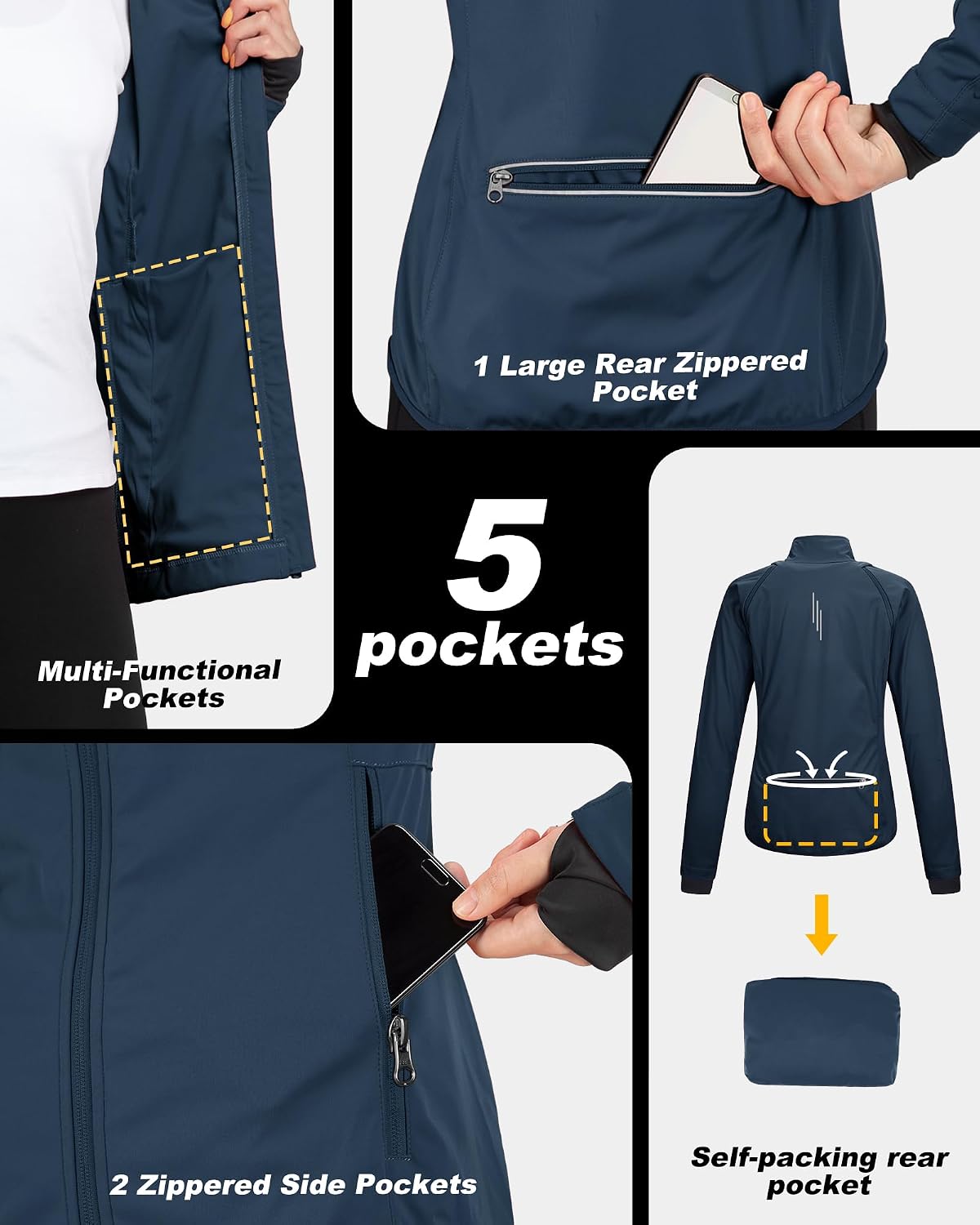 Detalle de 33,000ft Damen Fahrradjacke mit 8.000 mm