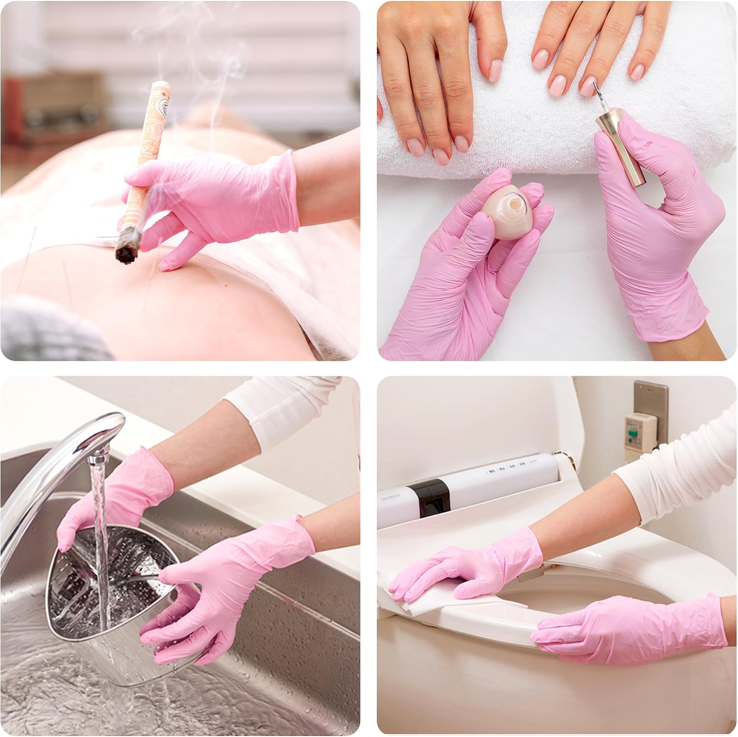 Thumbnail 6 de SwiftGrip Pink Nitrile Gloves, 3-mil, 100-ct ⚙