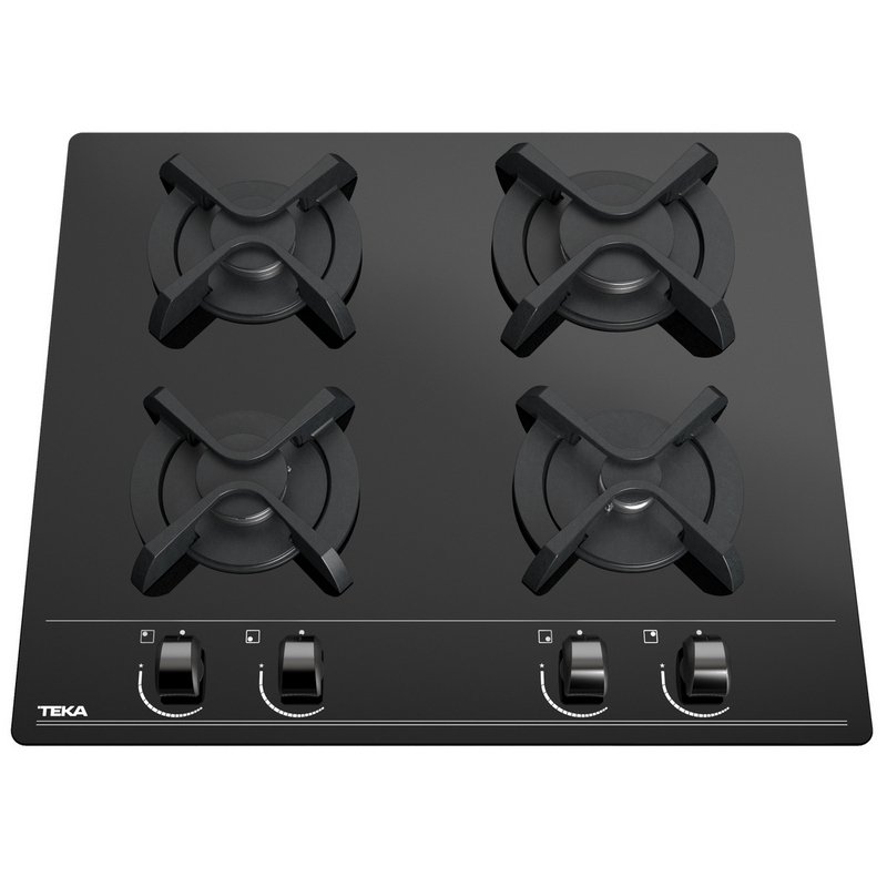 Detalle 2 de Teka GBC 64000. Placa de Gas a 4 Zonas de Cristal Negro (60 cm)