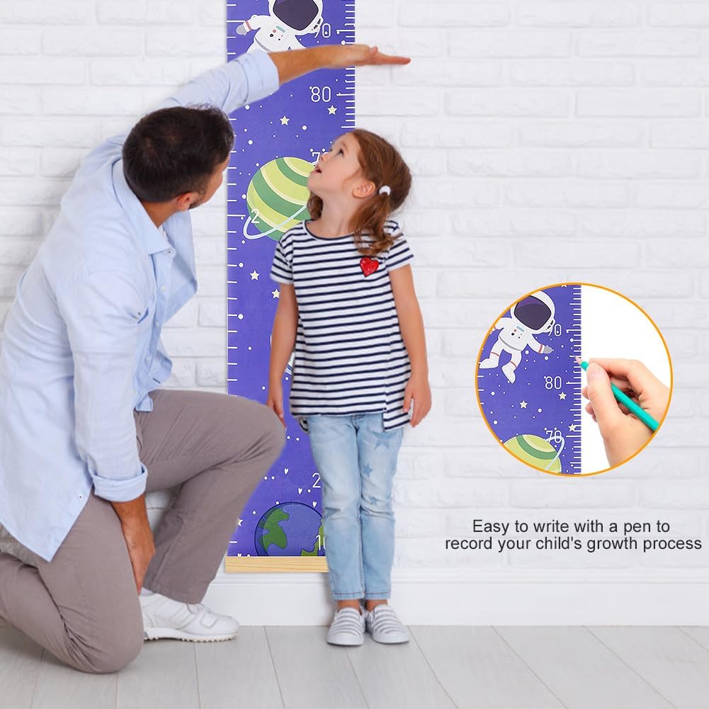 Detalle 2 de Aolso Metro Altezza per Bambini da Parete – Tabella di Crescita in Legno con Animali
